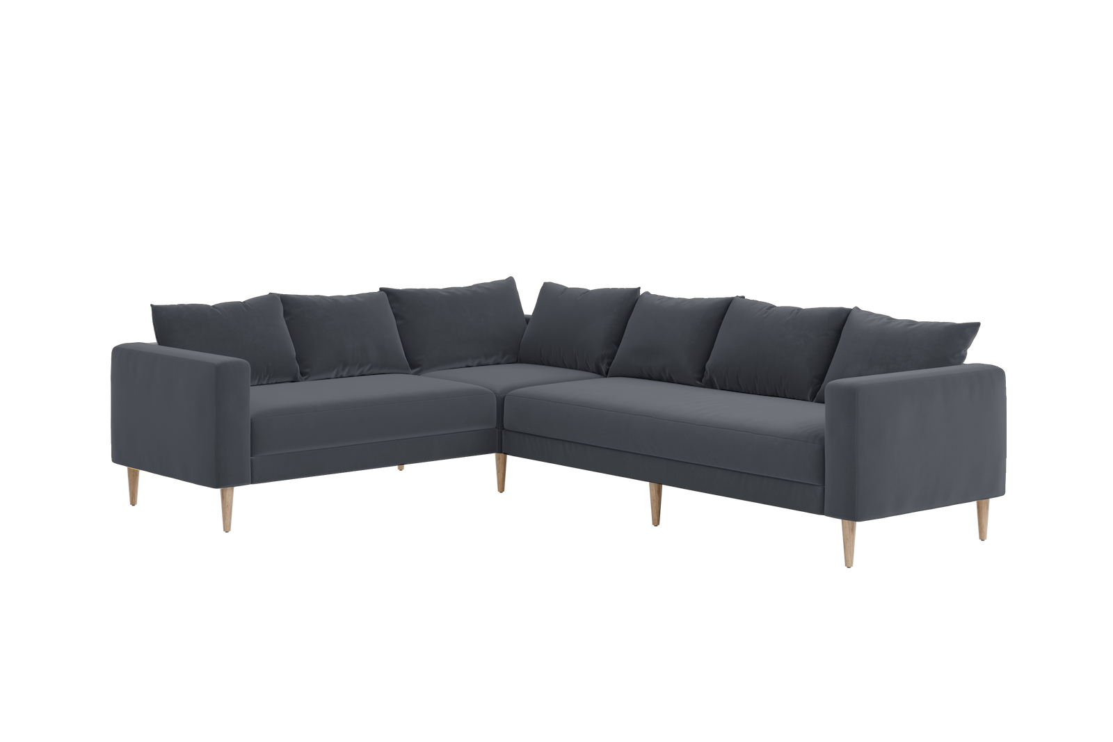 The Essential Corner Sectional (6 Seat) in Recycled Velvet
