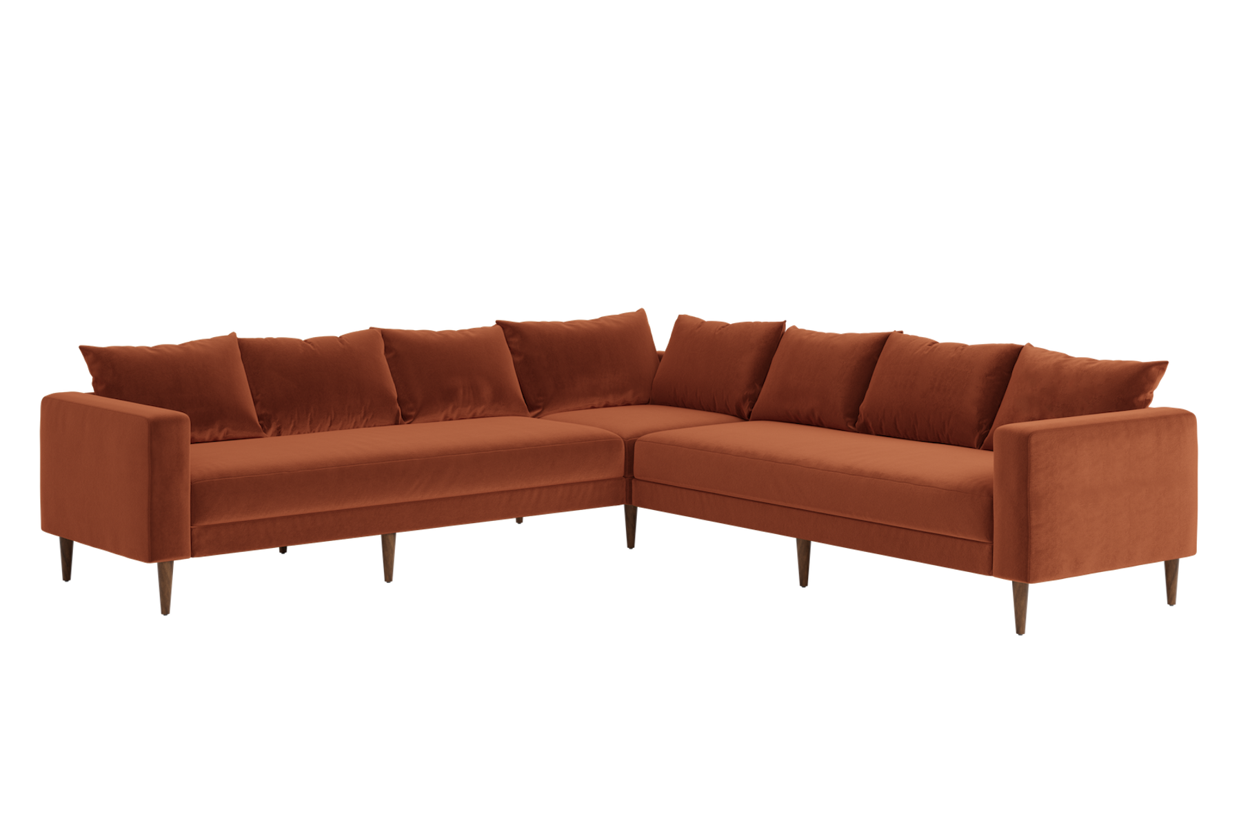The Essential Corner Sectional (7 Seat) in Recycled Velvet