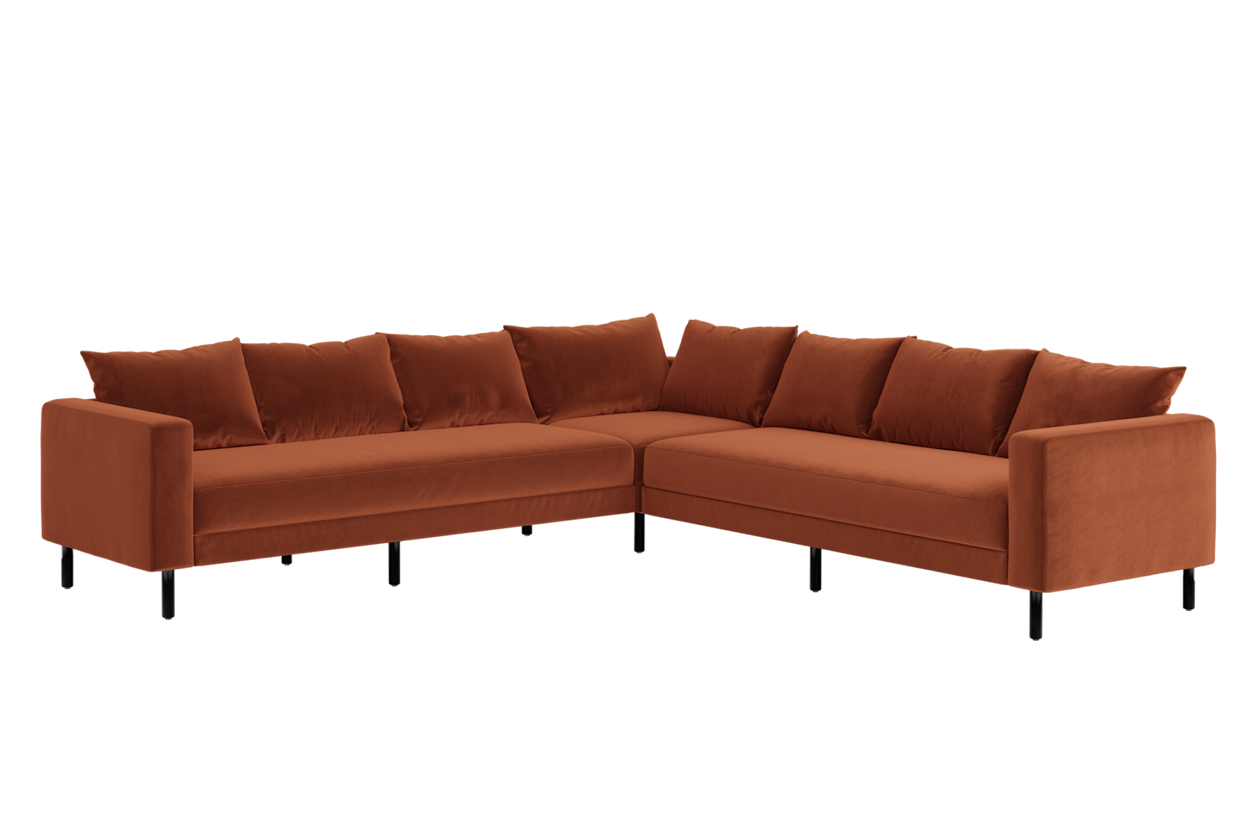 The Essential Corner Sectional (7 Seat) in Recycled Velvet