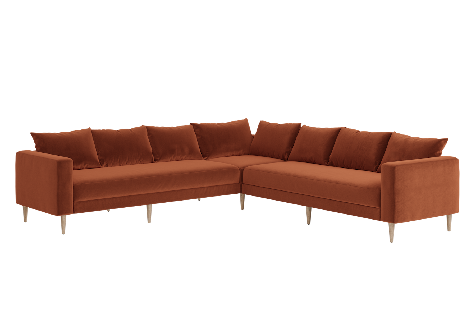 The Essential Corner Sectional (7 Seat) in Recycled Velvet