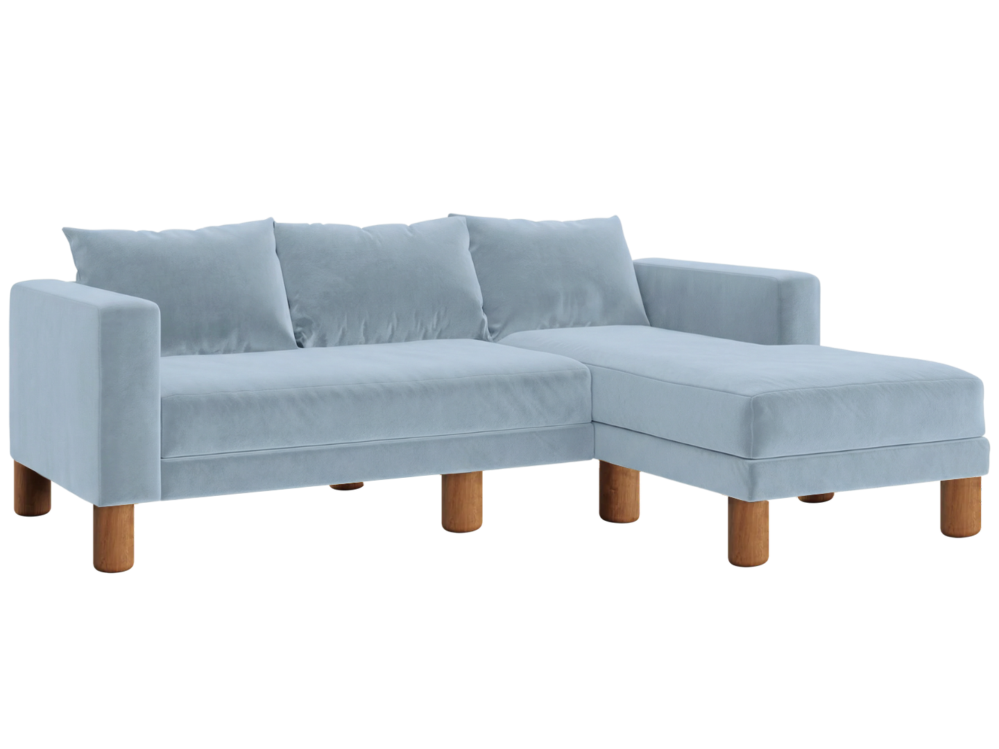 The Essential Sectional in Recycled Velvet