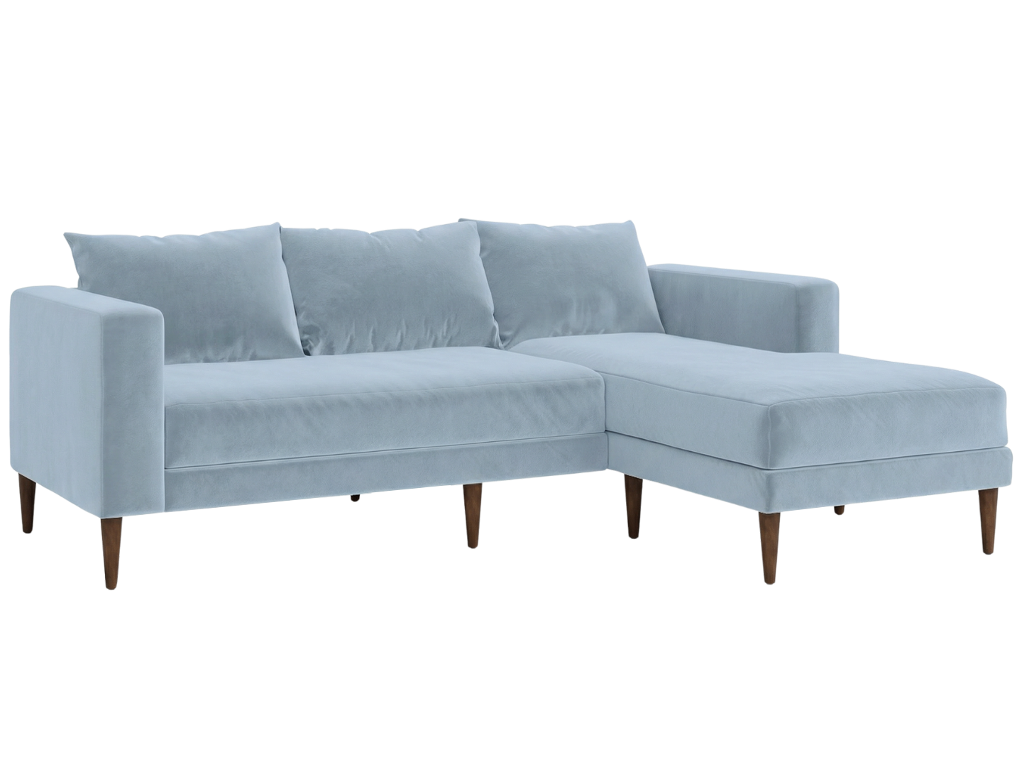 The Essential Sectional in Recycled Velvet