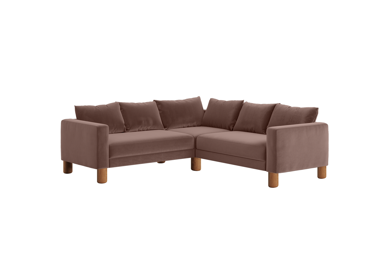 The Essential Corner Sectional (5 Seat) in Recycled Velvet