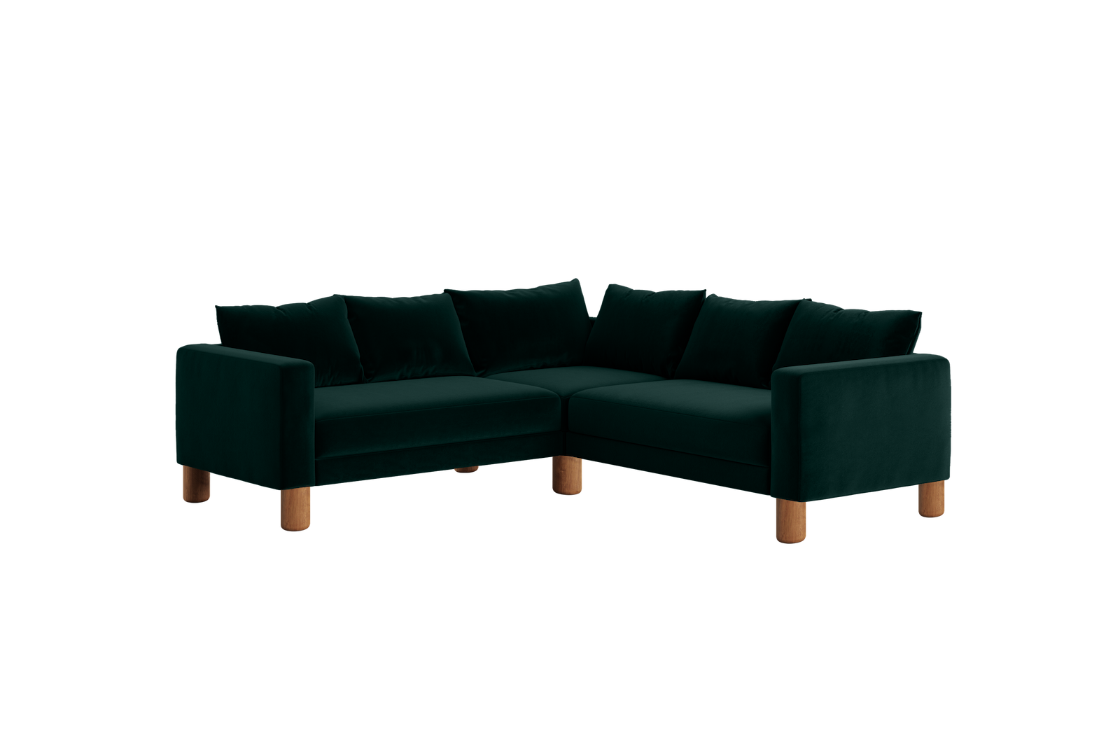 The Essential Corner Sectional (5 Seat) in Recycled Velvet