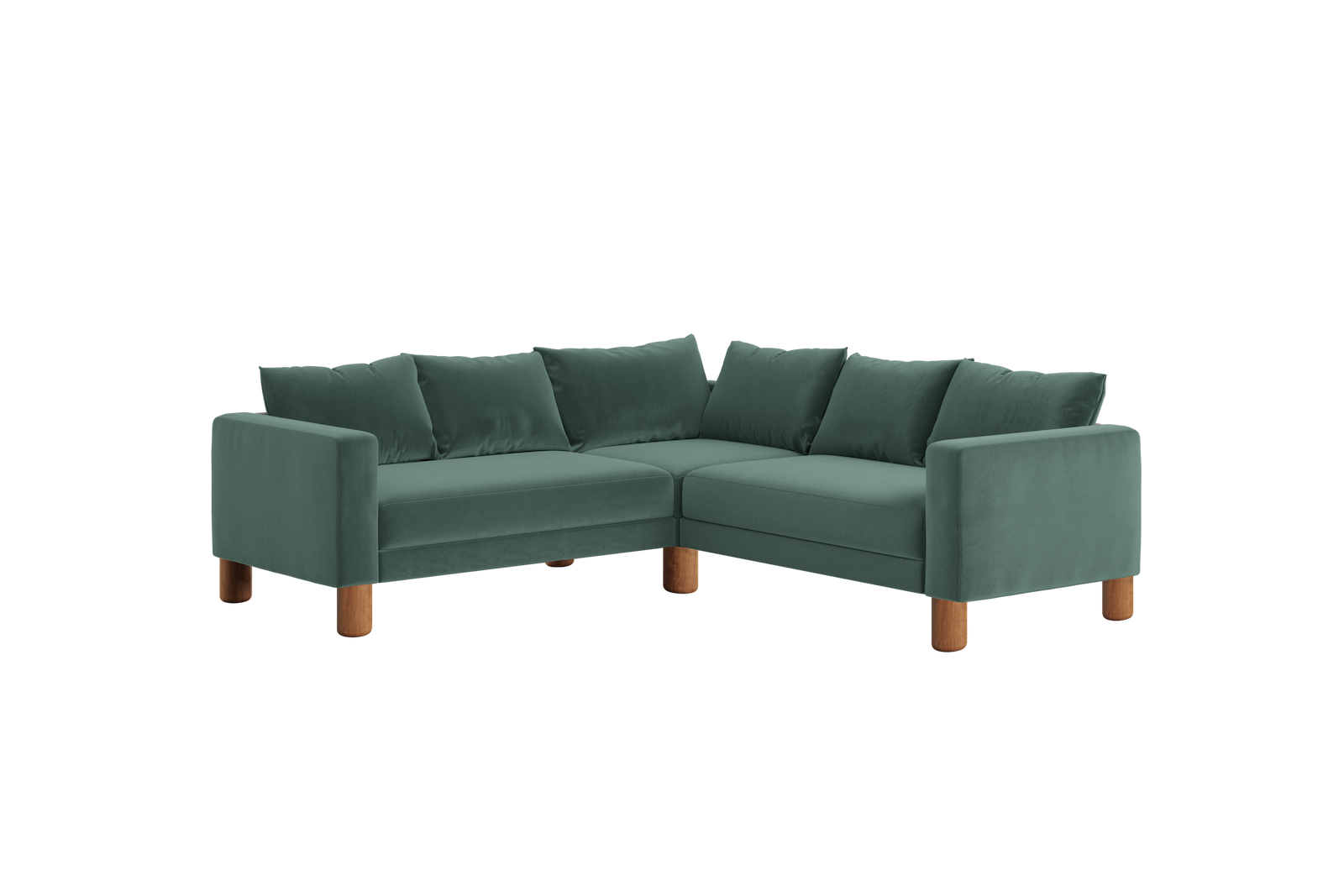 The Essential Corner Sectional (5 Seat) in Recycled Velvet
