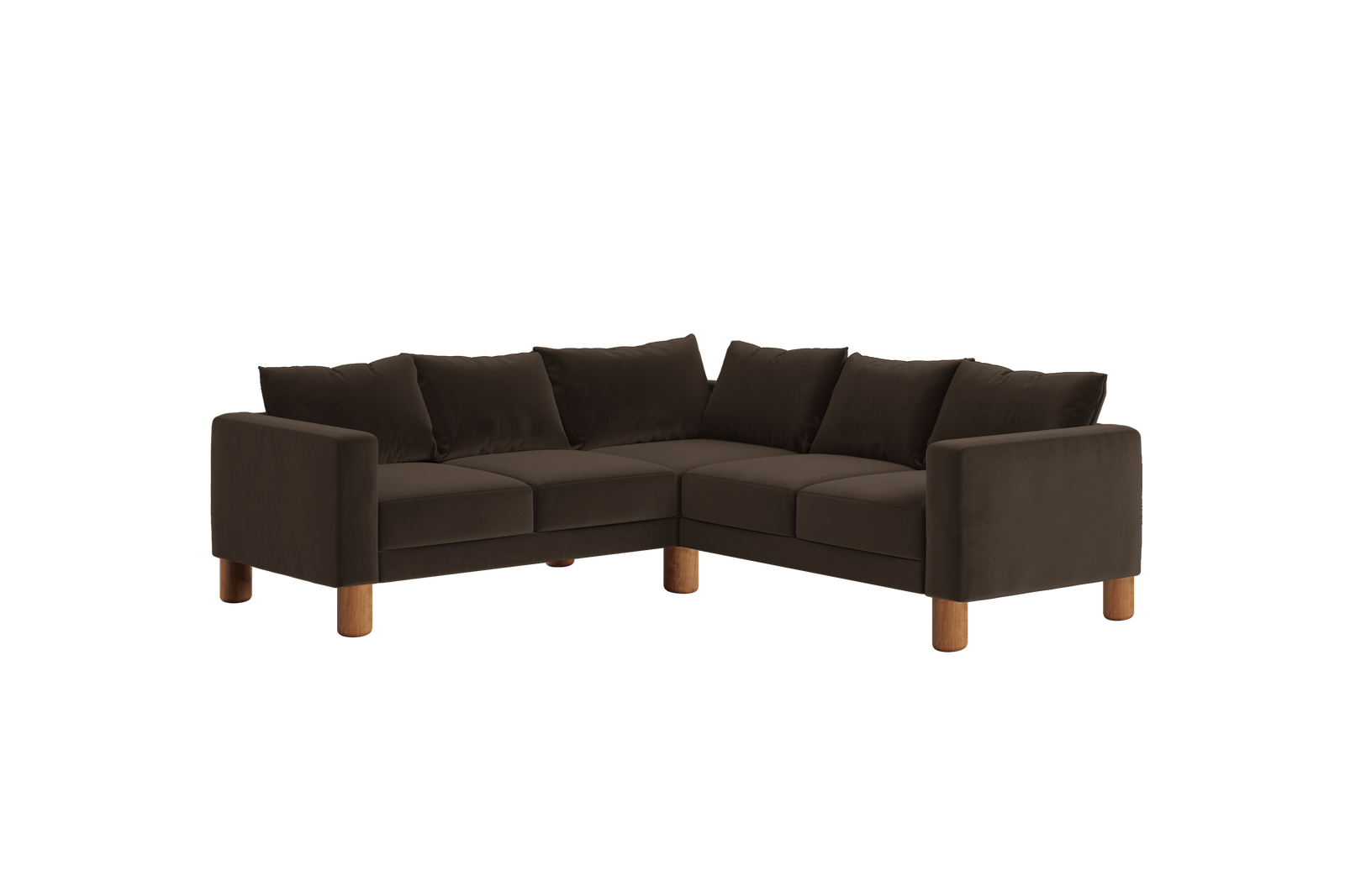 The Essential Corner Sectional (5 Seat) in Recycled Velvet