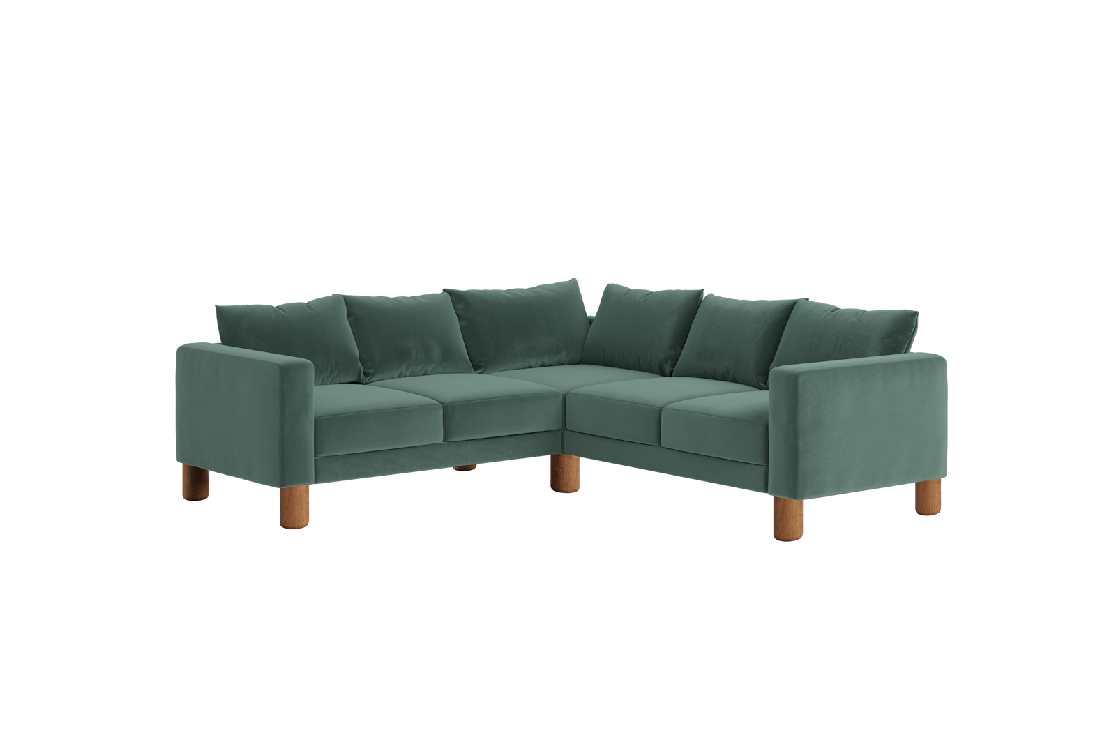 The Essential Corner Sectional (5 Seat) in Recycled Velvet