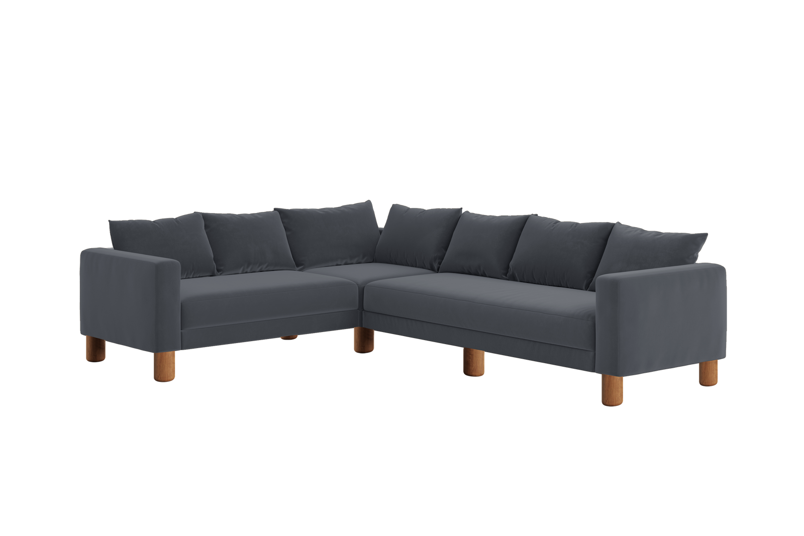 The Essential Corner Sectional (6 Seat) in Recycled Velvet