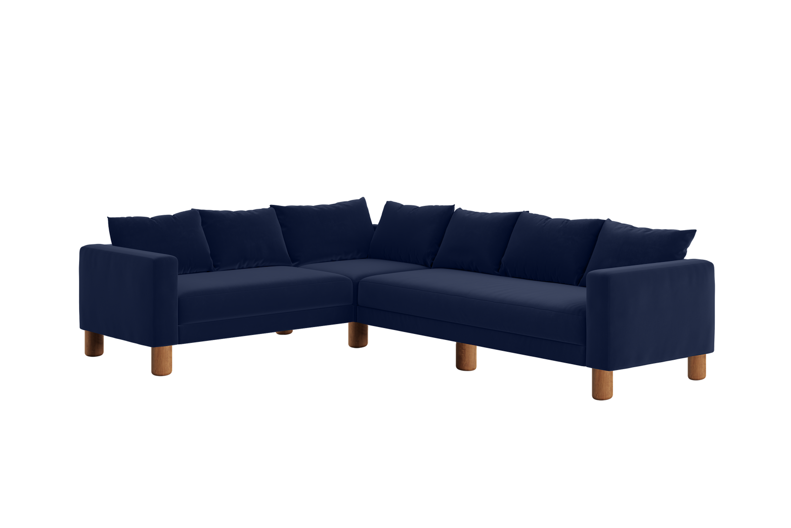 The Essential Corner Sectional (6 Seat) in Recycled Velvet