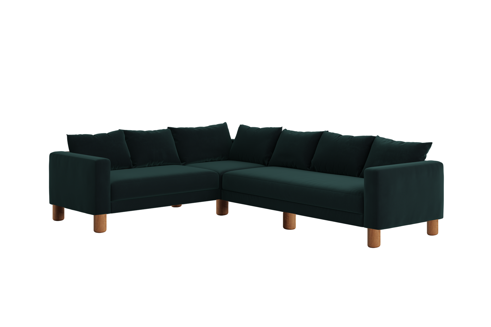 The Essential Corner Sectional (6 Seat) in Recycled Velvet
