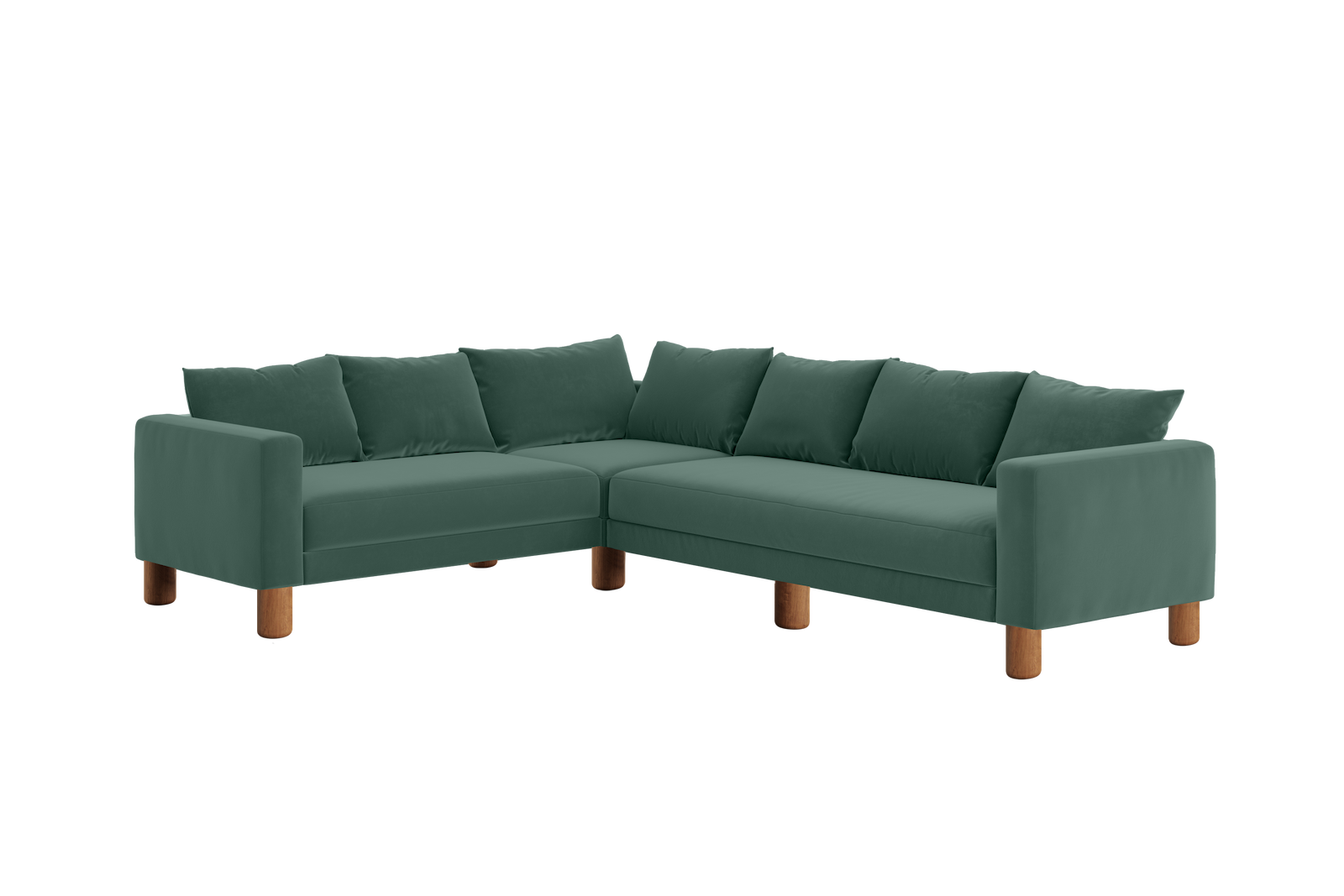 The Essential Corner Sectional (6 Seat) in Recycled Velvet