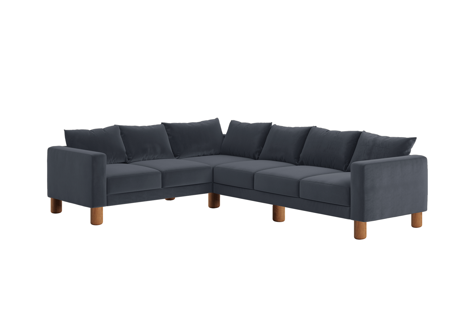 The Essential Corner Sectional (6 Seat) in Recycled Velvet