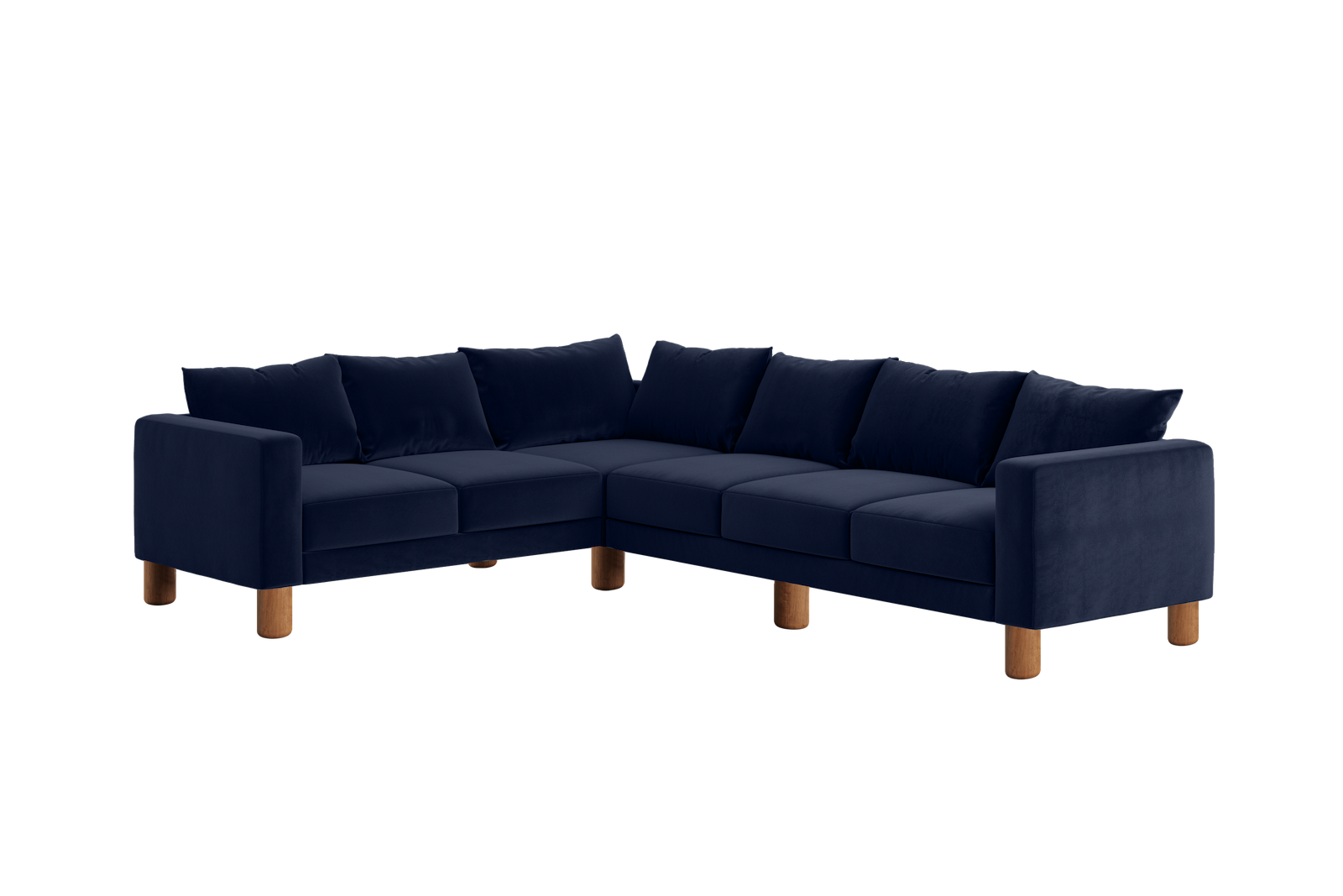 The Essential Corner Sectional (6 Seat) in Recycled Velvet