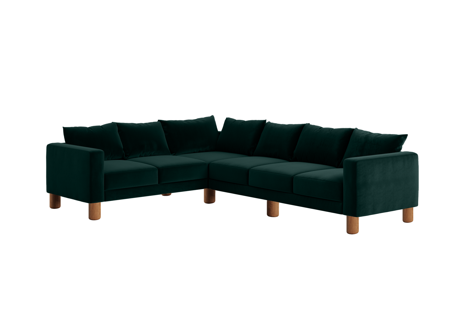 The Essential Corner Sectional (6 Seat) in Recycled Velvet