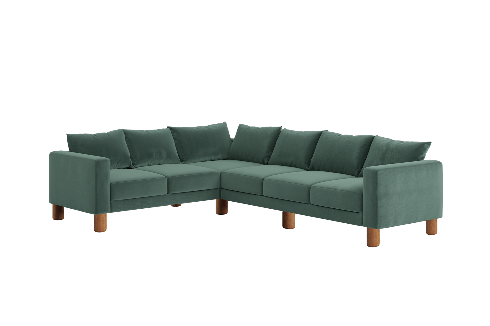 The Essential Corner Sectional (6 Seat) in Recycled Velvet