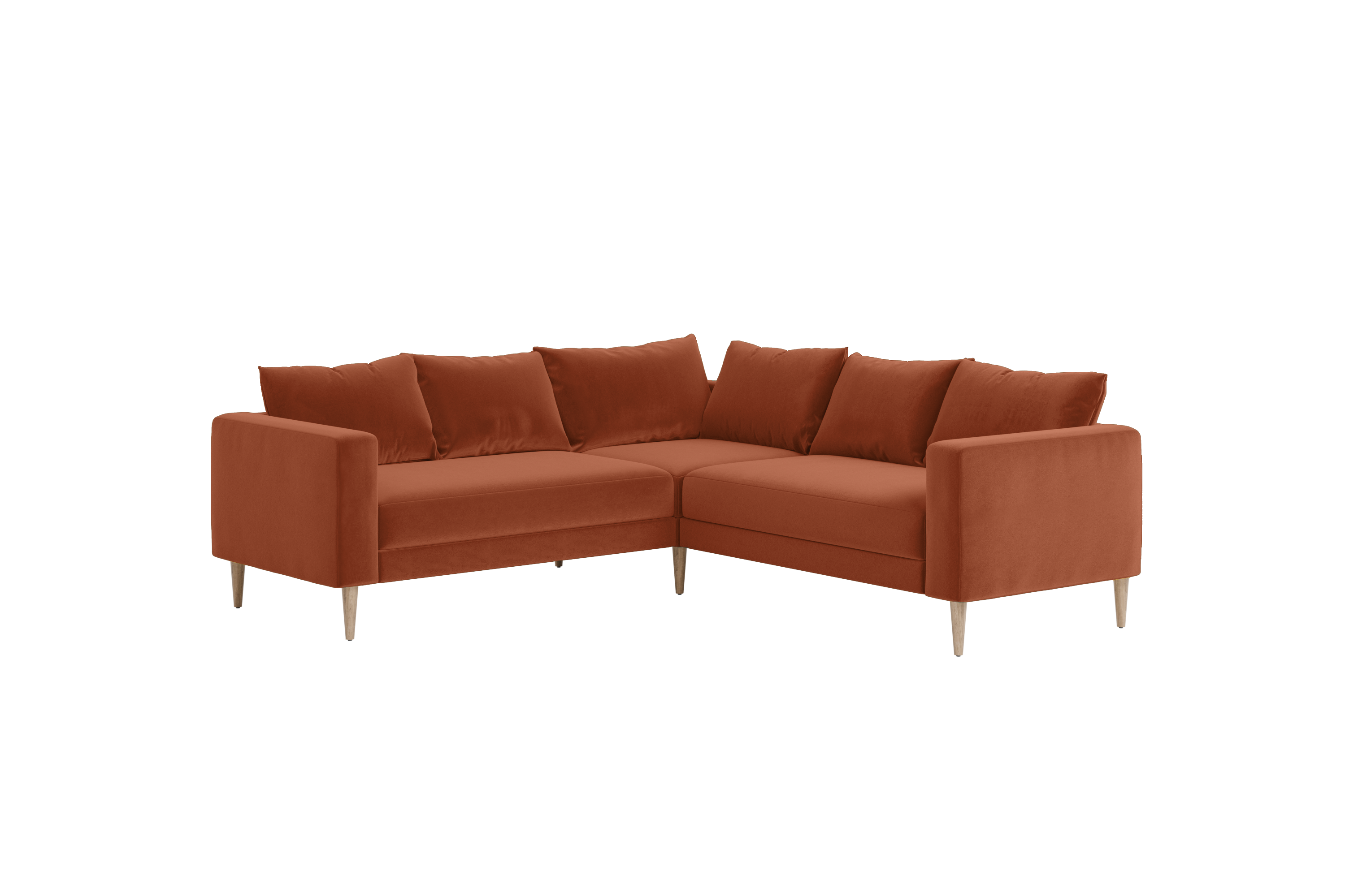 The Essential Corner Sectional (5 Seat) in Recycled Velvet
