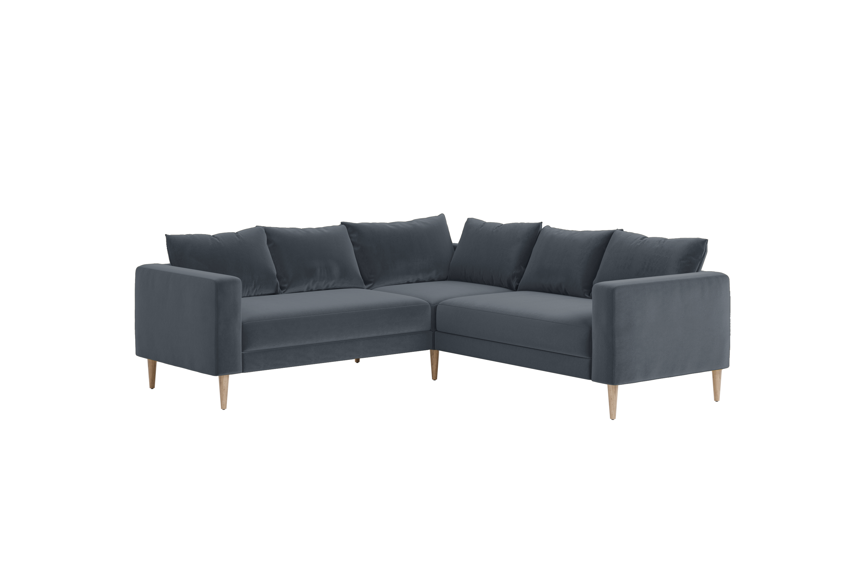 The Essential Corner Sectional (5 Seat) in Recycled Velvet