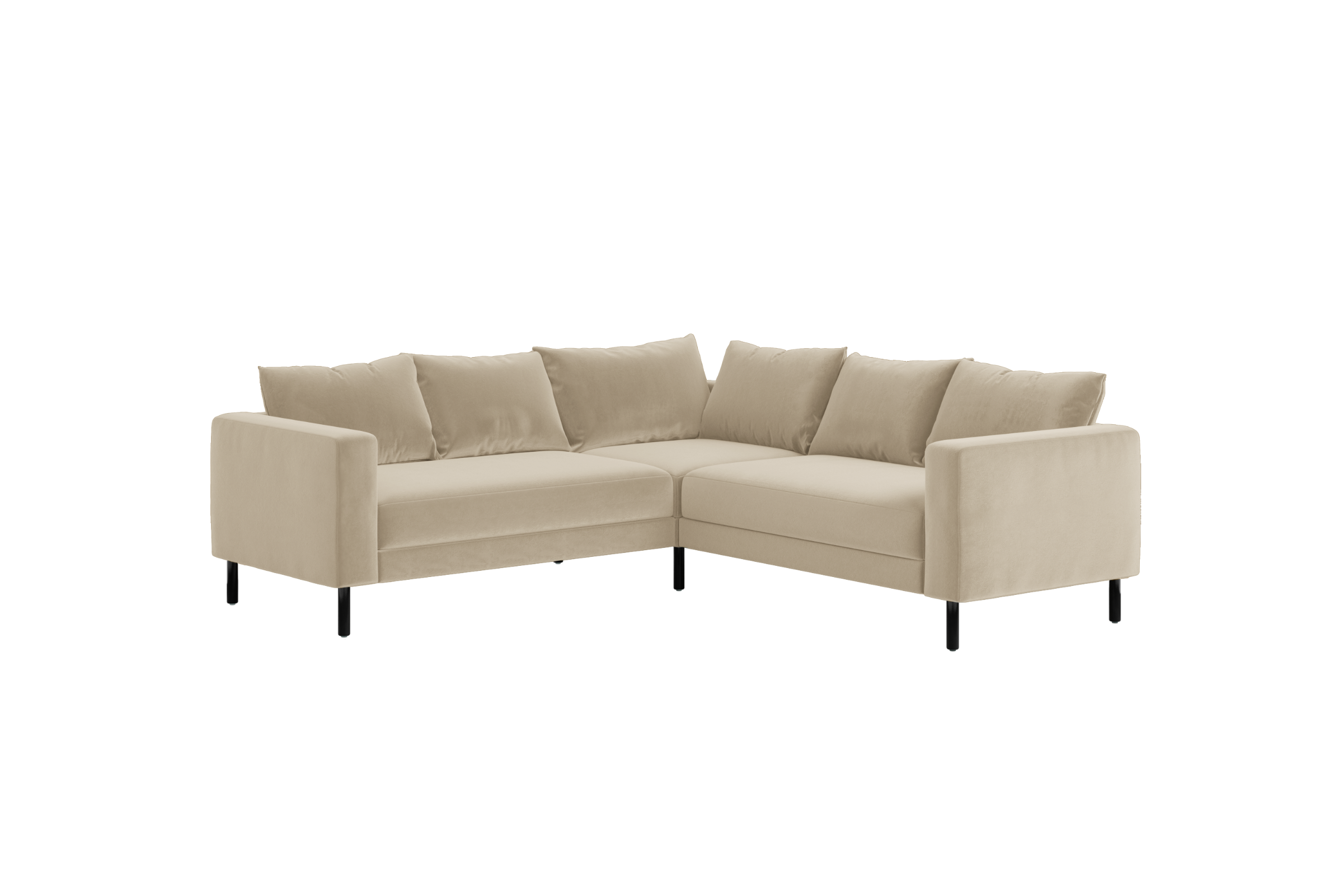 The Essential Corner Sectional (5 Seat) in Recycled Velvet