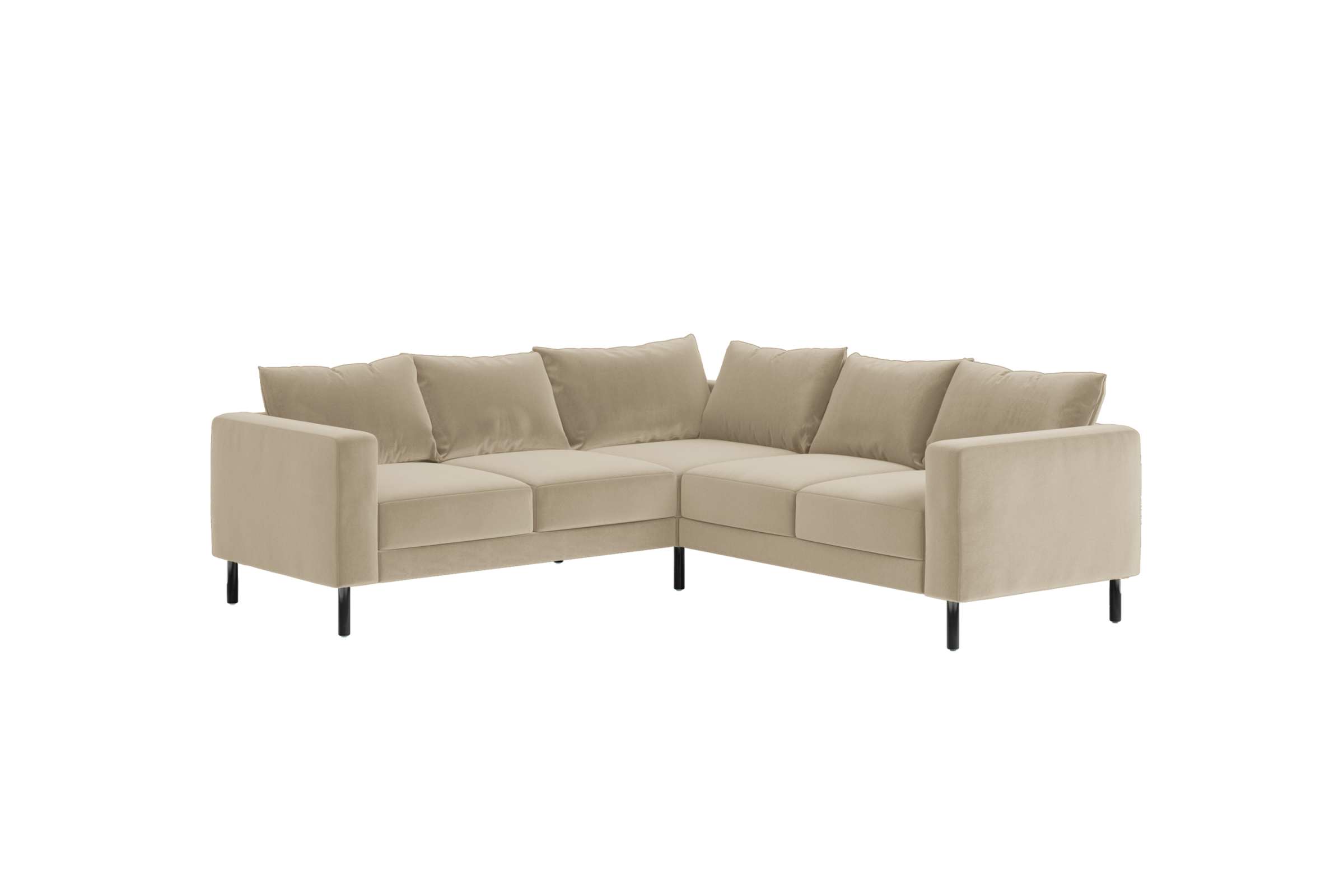 The Essential Corner Sectional (5 Seat) in Recycled Velvet