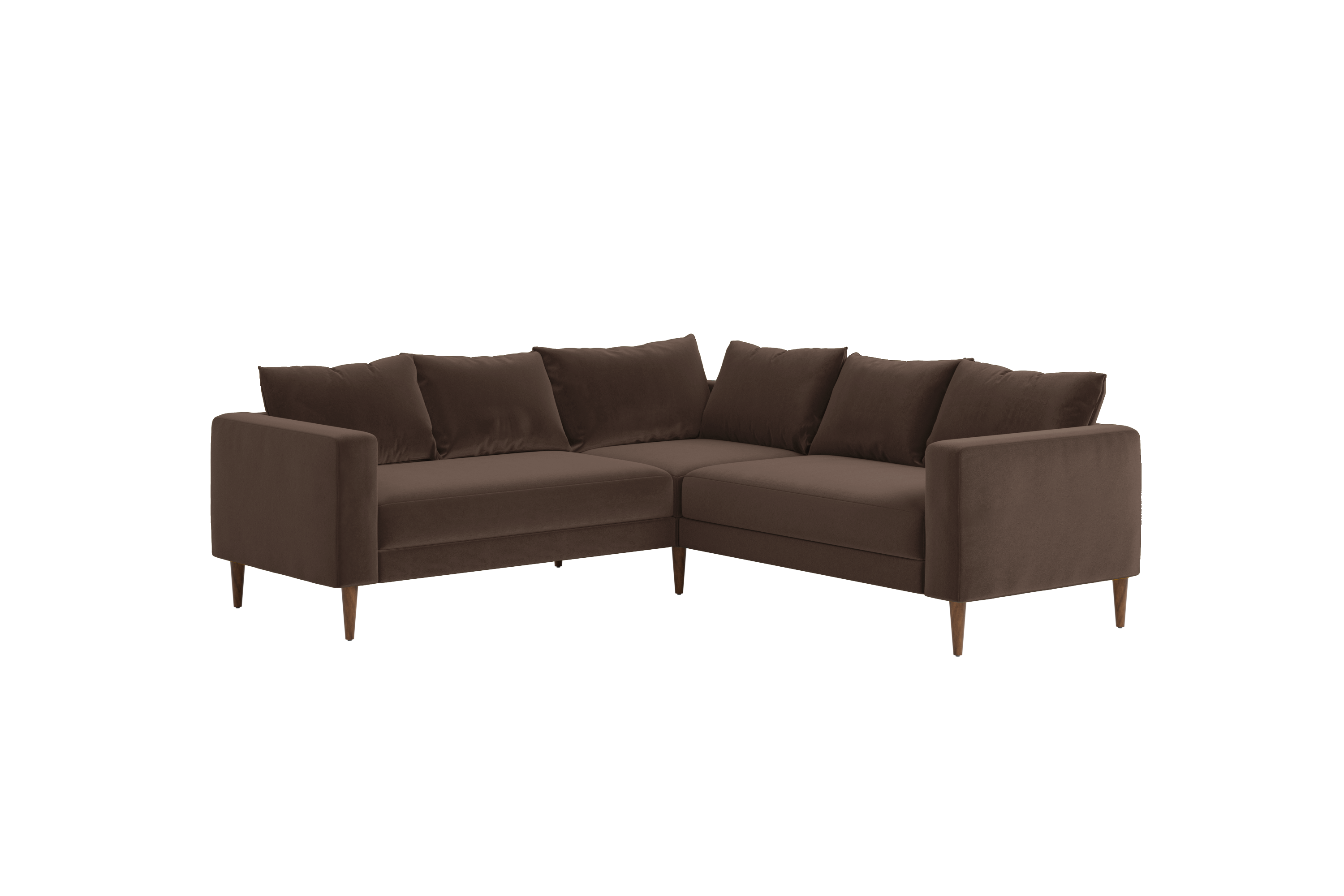 The Essential Corner Sectional (5 Seat) in Recycled Velvet