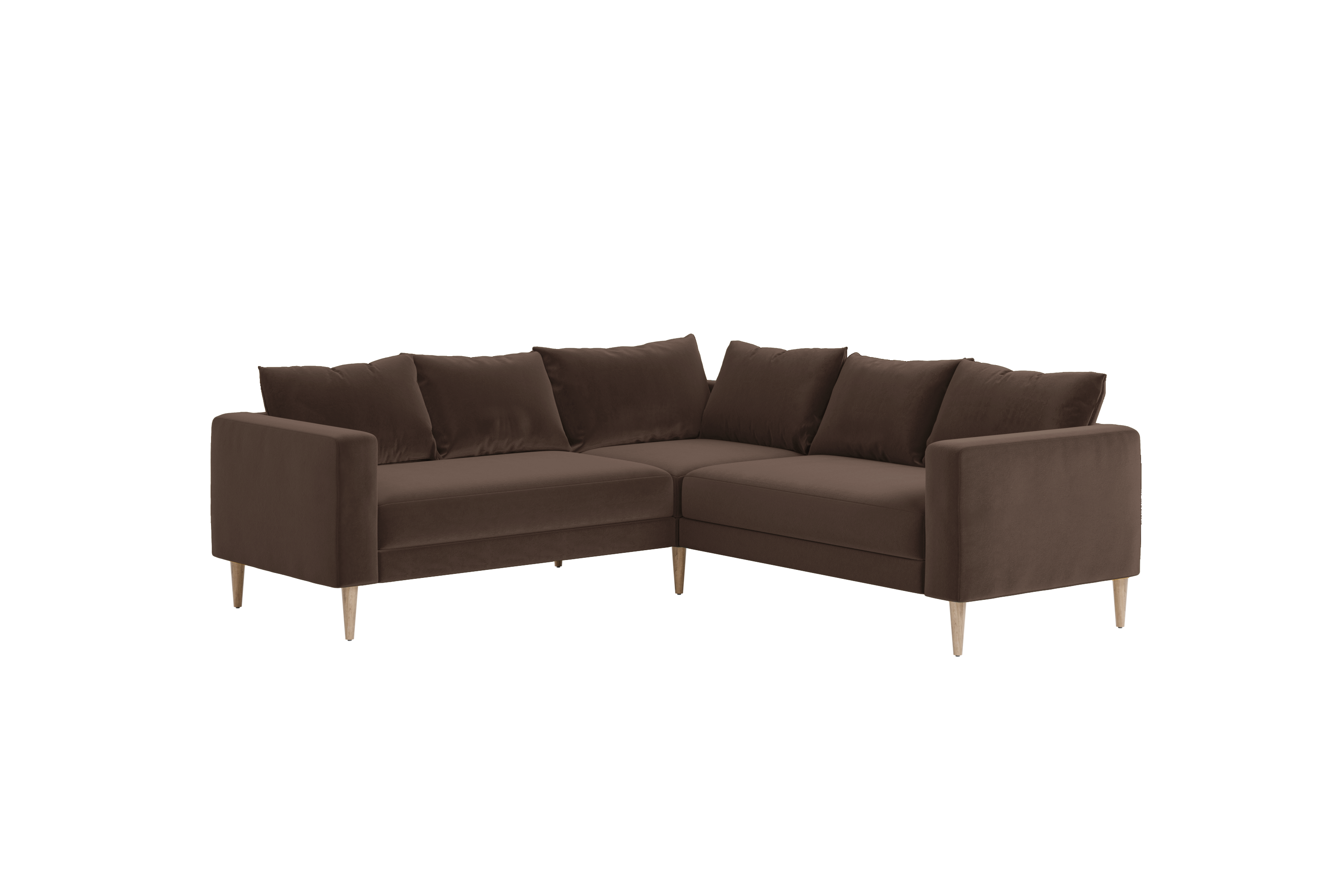 The Essential Corner Sectional (5 Seat) in Recycled Velvet