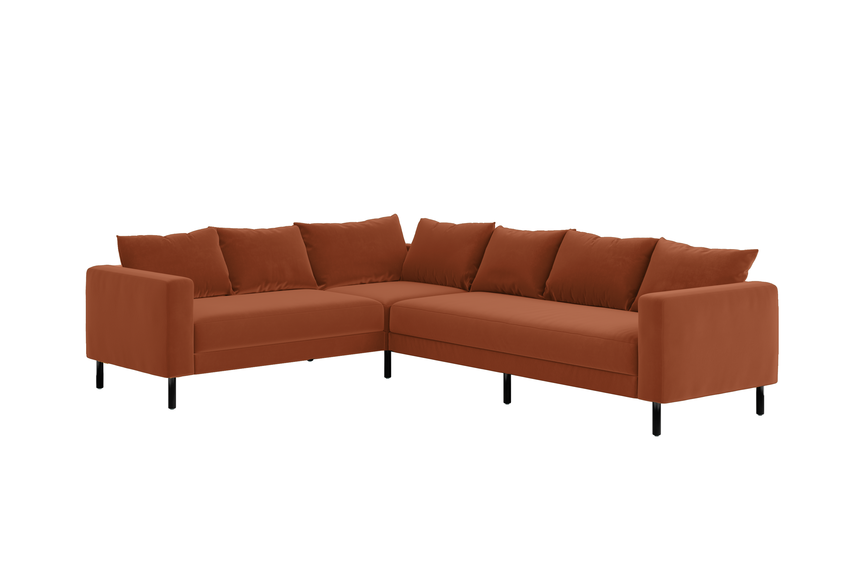 The Essential Corner Sectional (6 Seat) in Recycled Velvet