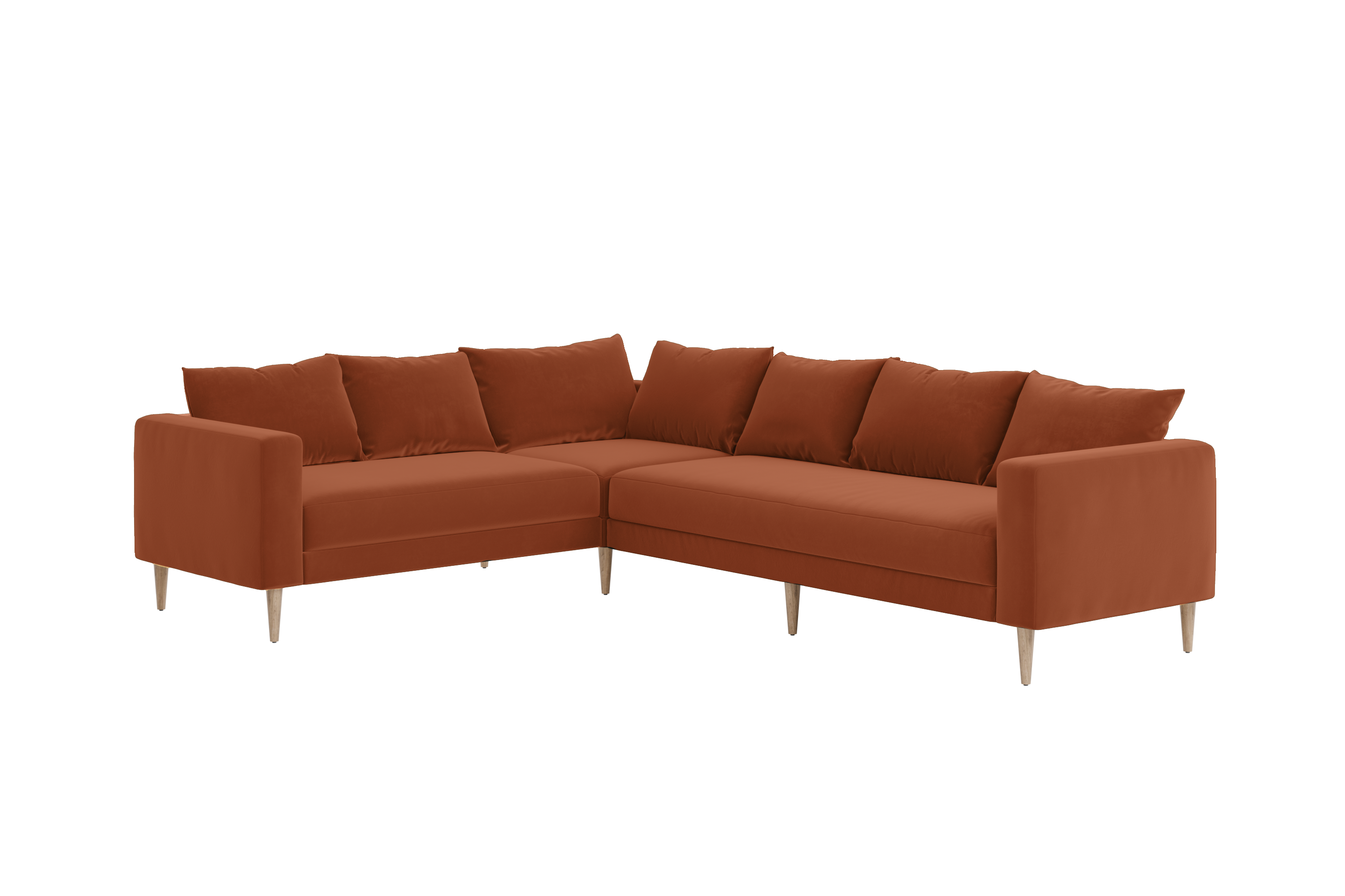 The Essential Corner Sectional (6 Seat) in Recycled Velvet