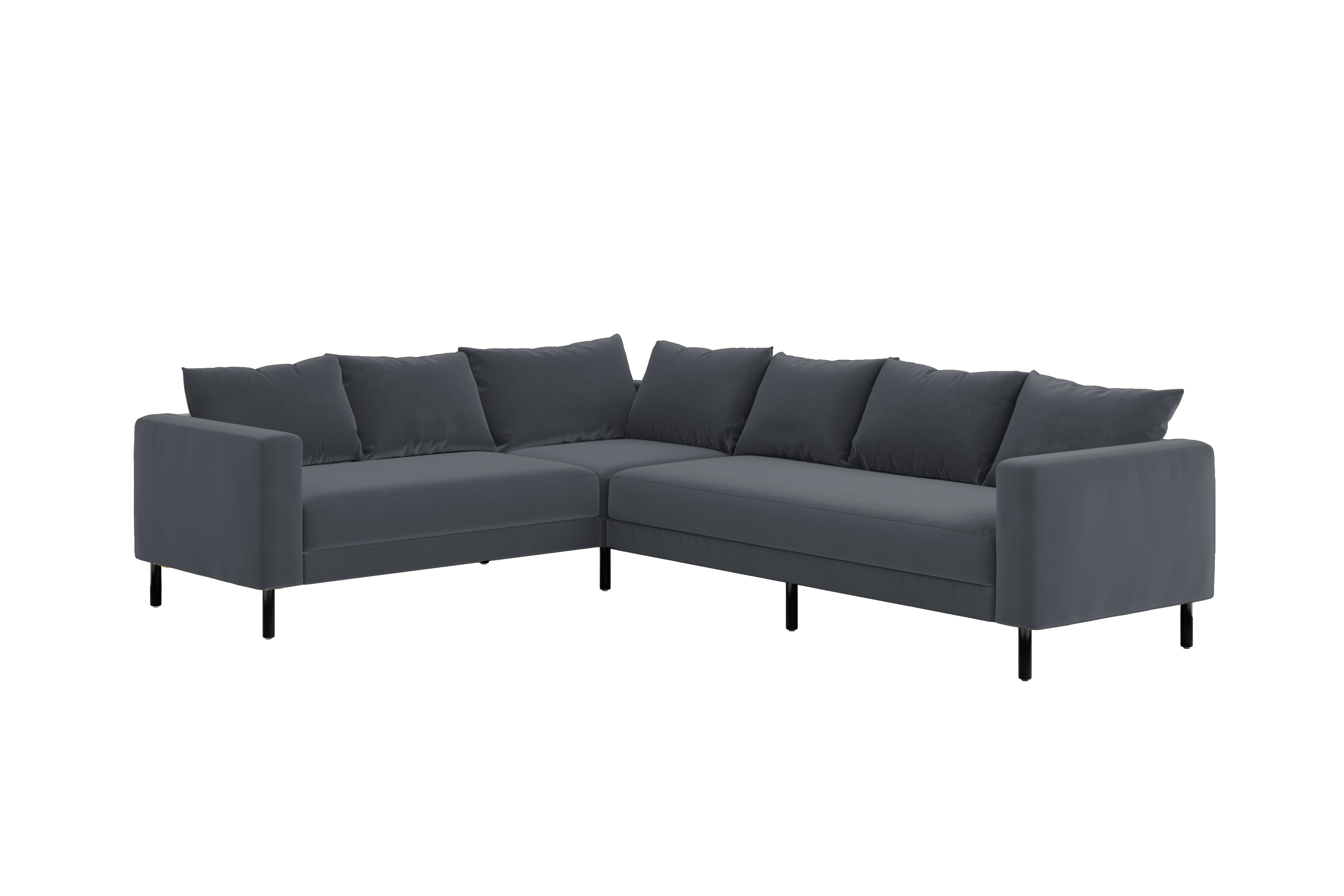 The Essential Corner Sectional (6 Seat) in Recycled Velvet