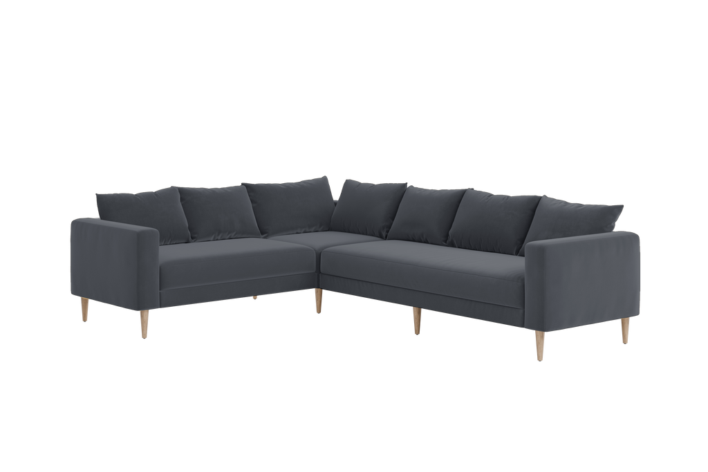 The Essential Corner Sectional (6 Seat) in Recycled Velvet