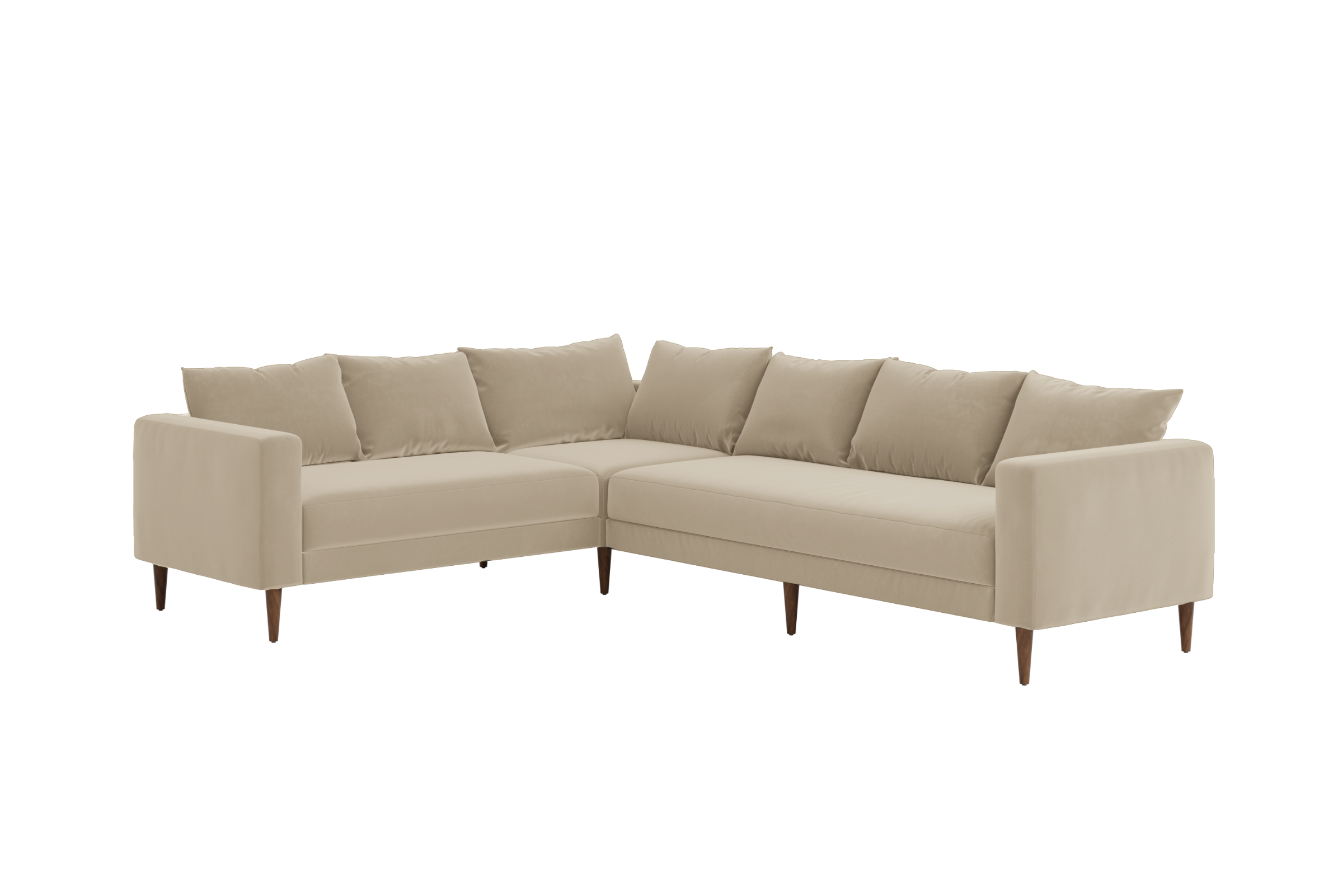 The Essential Corner Sectional (6 Seat) in Recycled Velvet