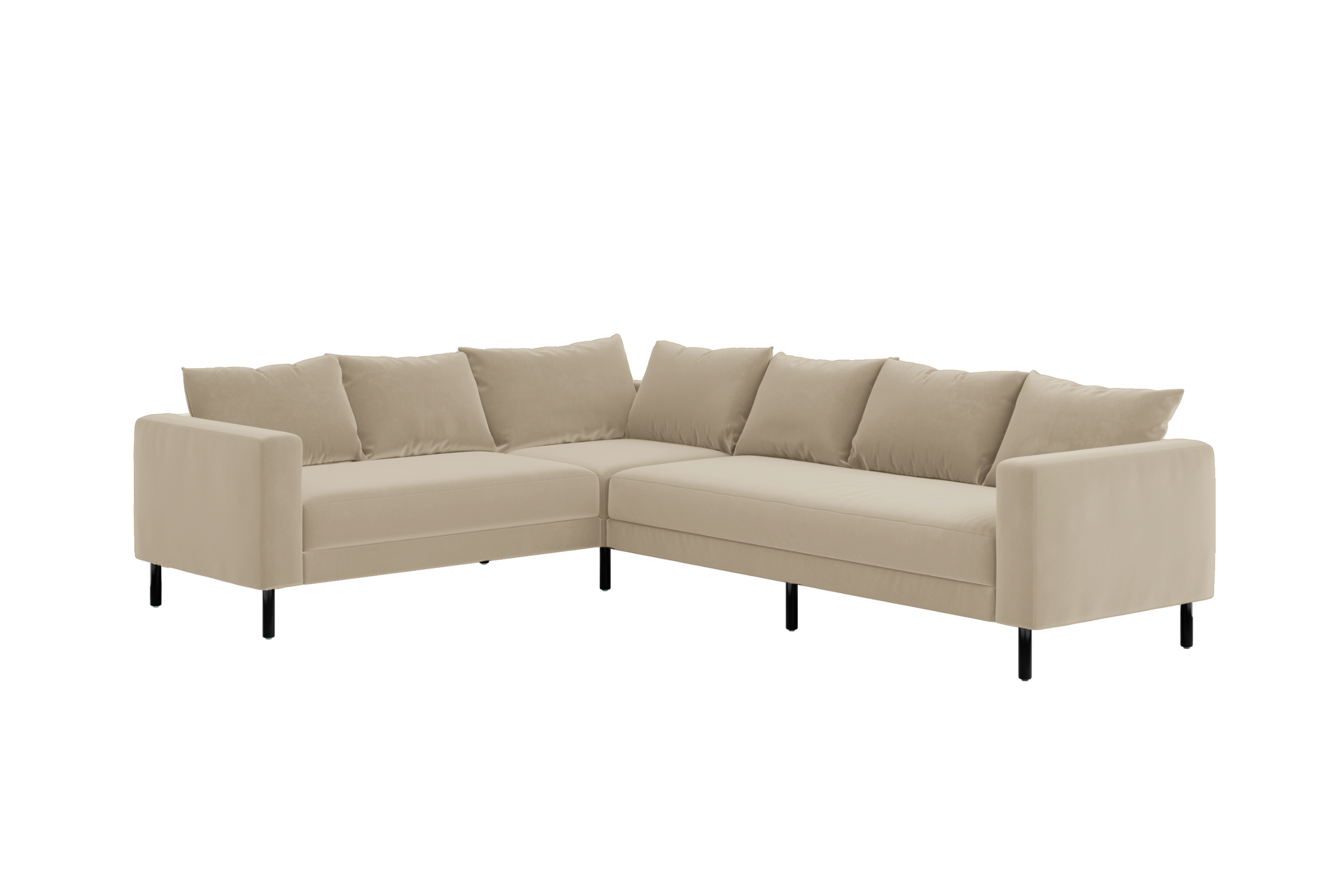 The Essential Corner Sectional (6 Seat) in Recycled Velvet