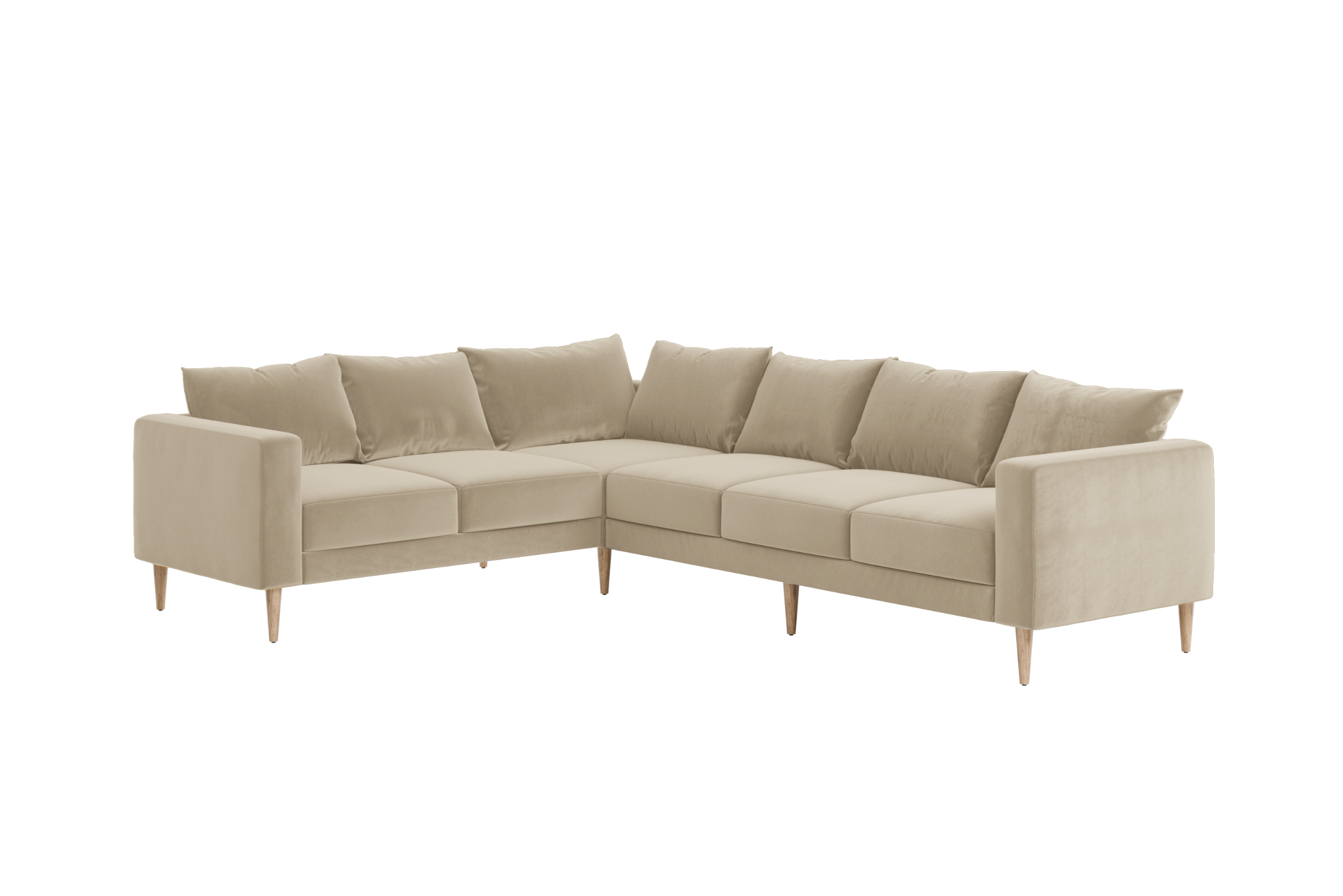 The Essential Corner Sectional (6 Seat) in Recycled Velvet