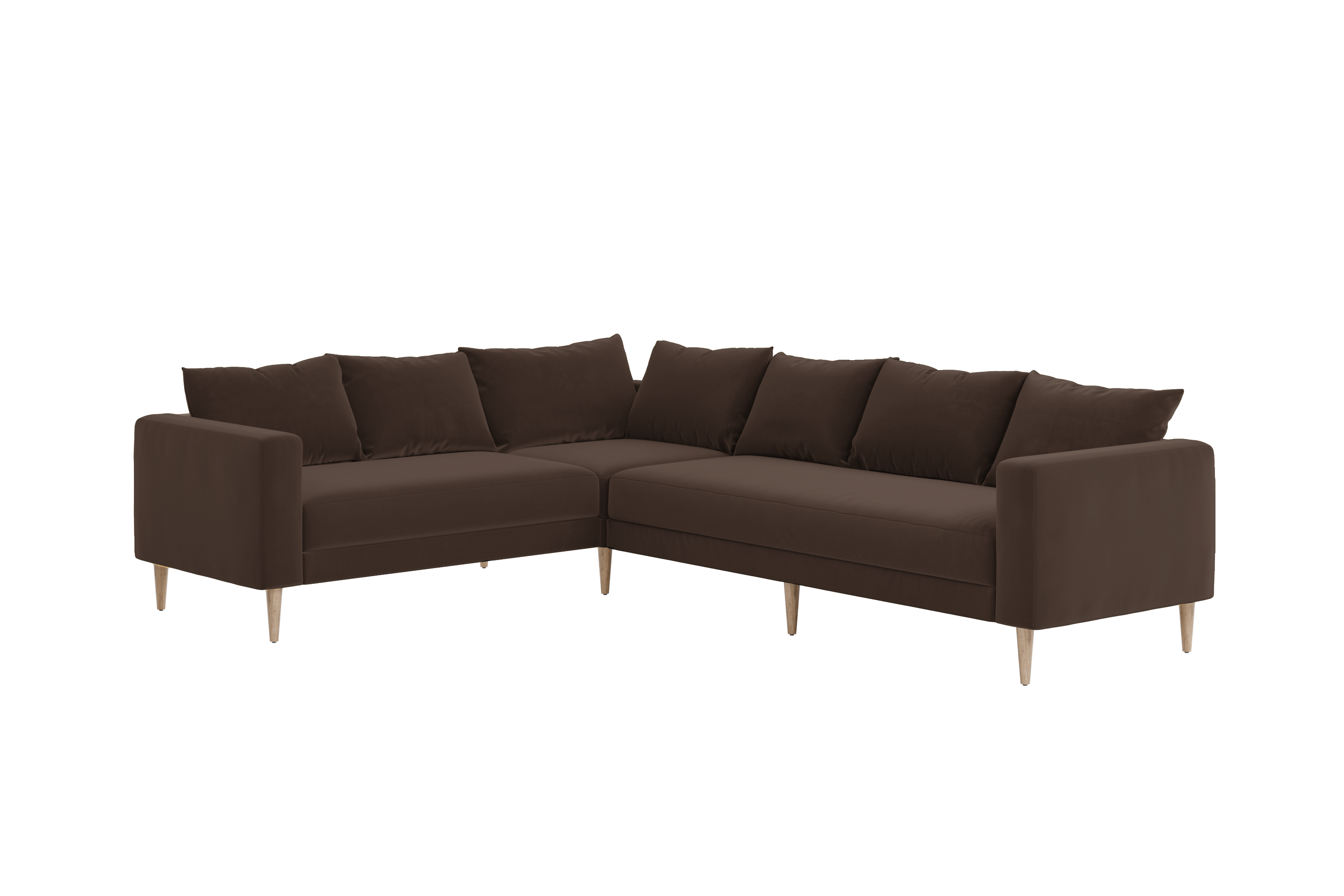 The Essential Corner Sectional (6 Seat) in Recycled Velvet