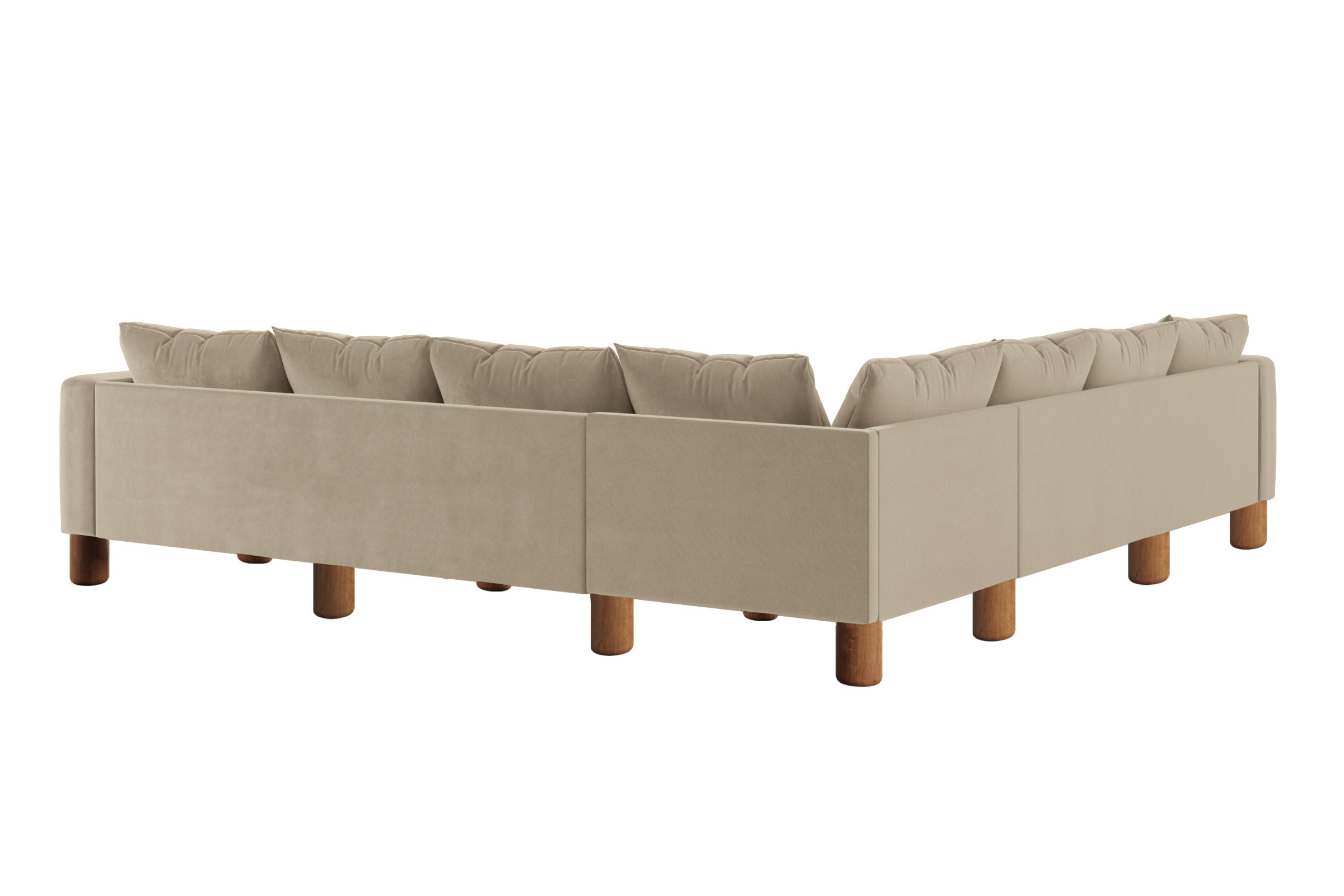 The Essential Corner Sectional (7 Seat) in Recycled Velvet