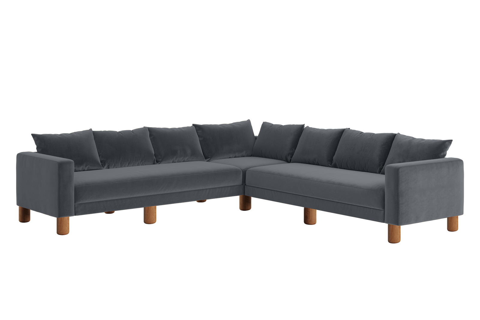 The Essential Corner Sectional (7 Seat) in Recycled Velvet