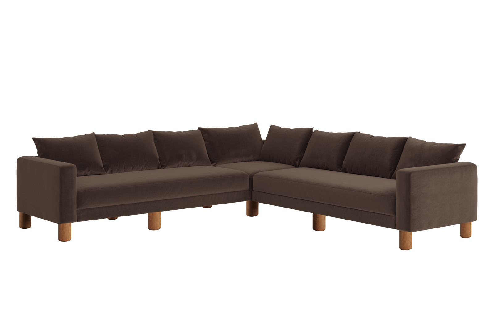 The Essential Corner Sectional (7 Seat) in Recycled Velvet