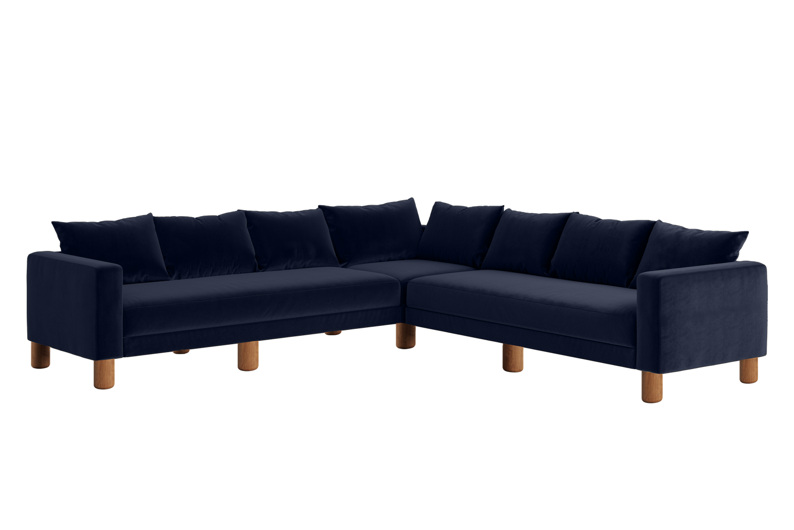The Essential Corner Sectional (7 Seat) in Recycled Velvet
