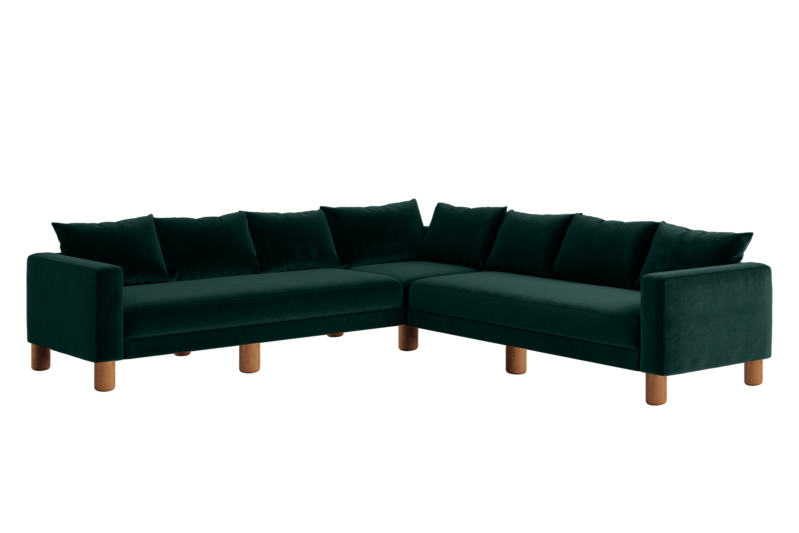 The Essential Corner Sectional (7 Seat) in Recycled Velvet