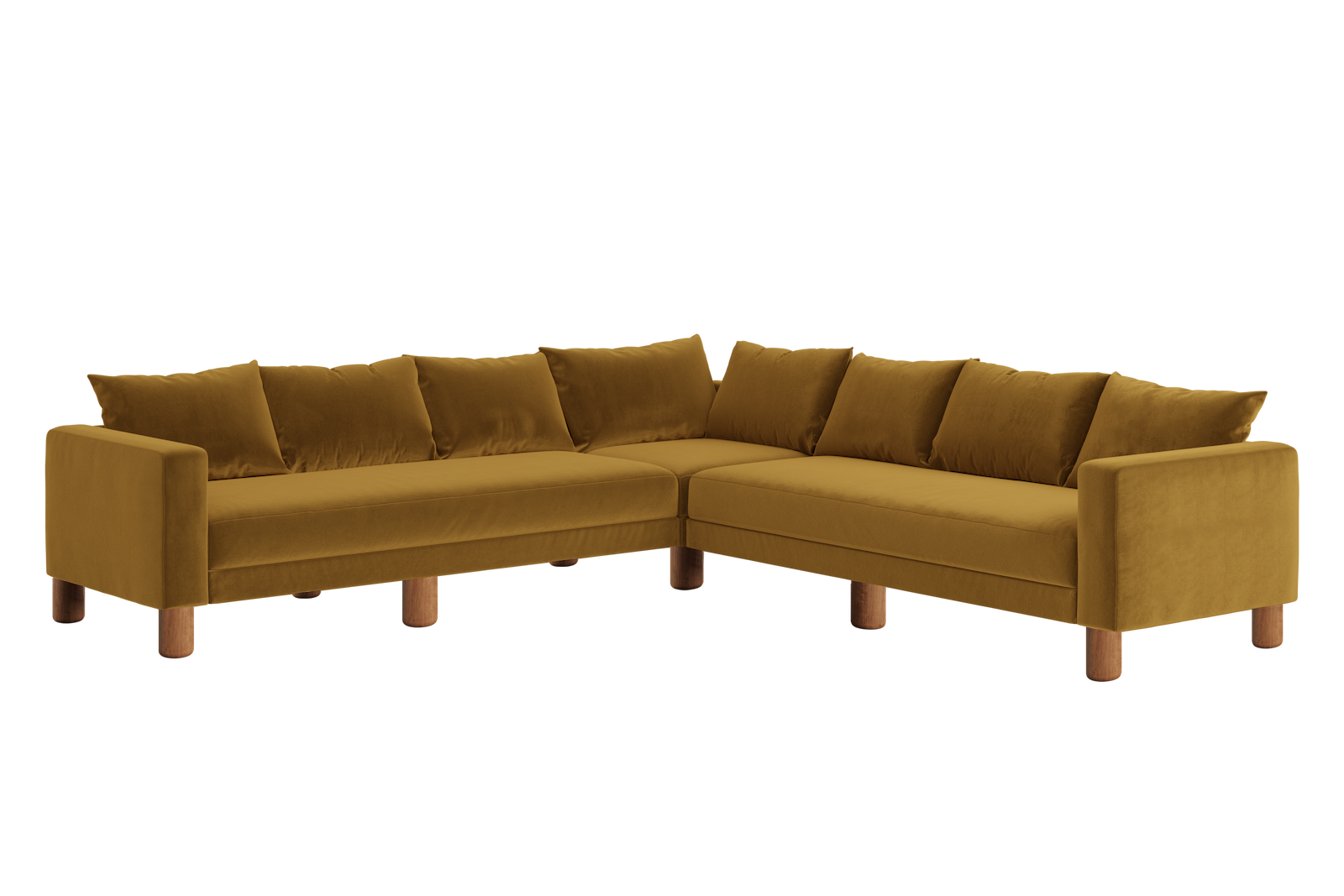 The Essential Corner Sectional (7 Seat) in Recycled Velvet