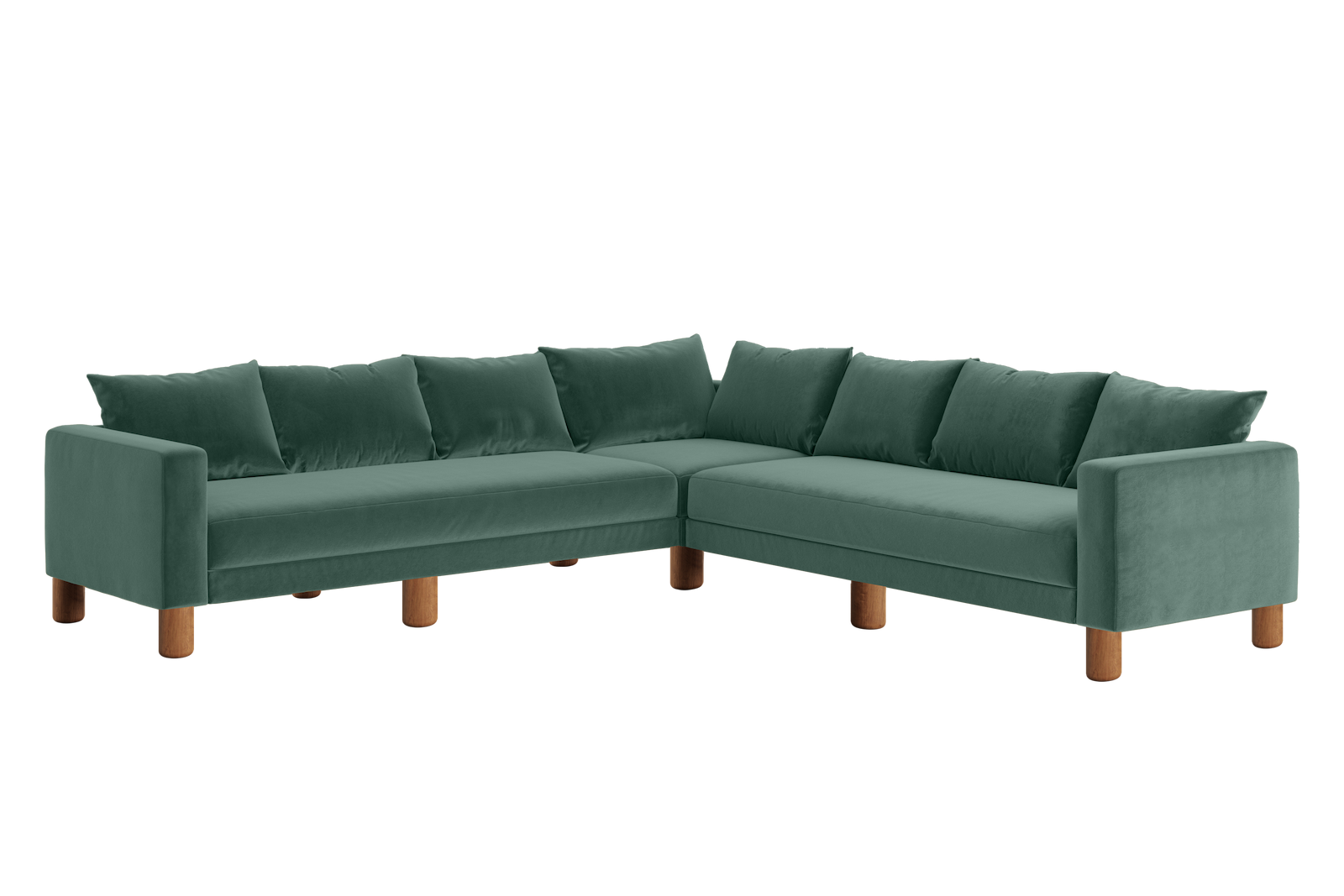 The Essential Corner Sectional (7 Seat) in Recycled Velvet