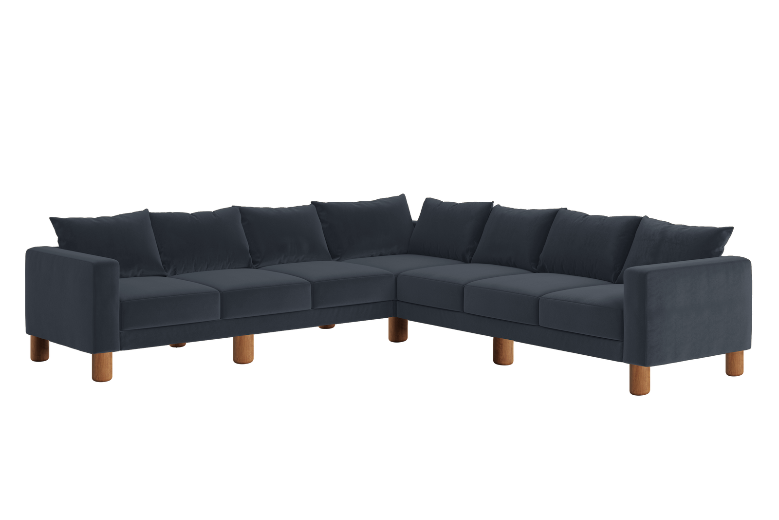 The Essential Corner Sectional (7 Seat) in Recycled Velvet
