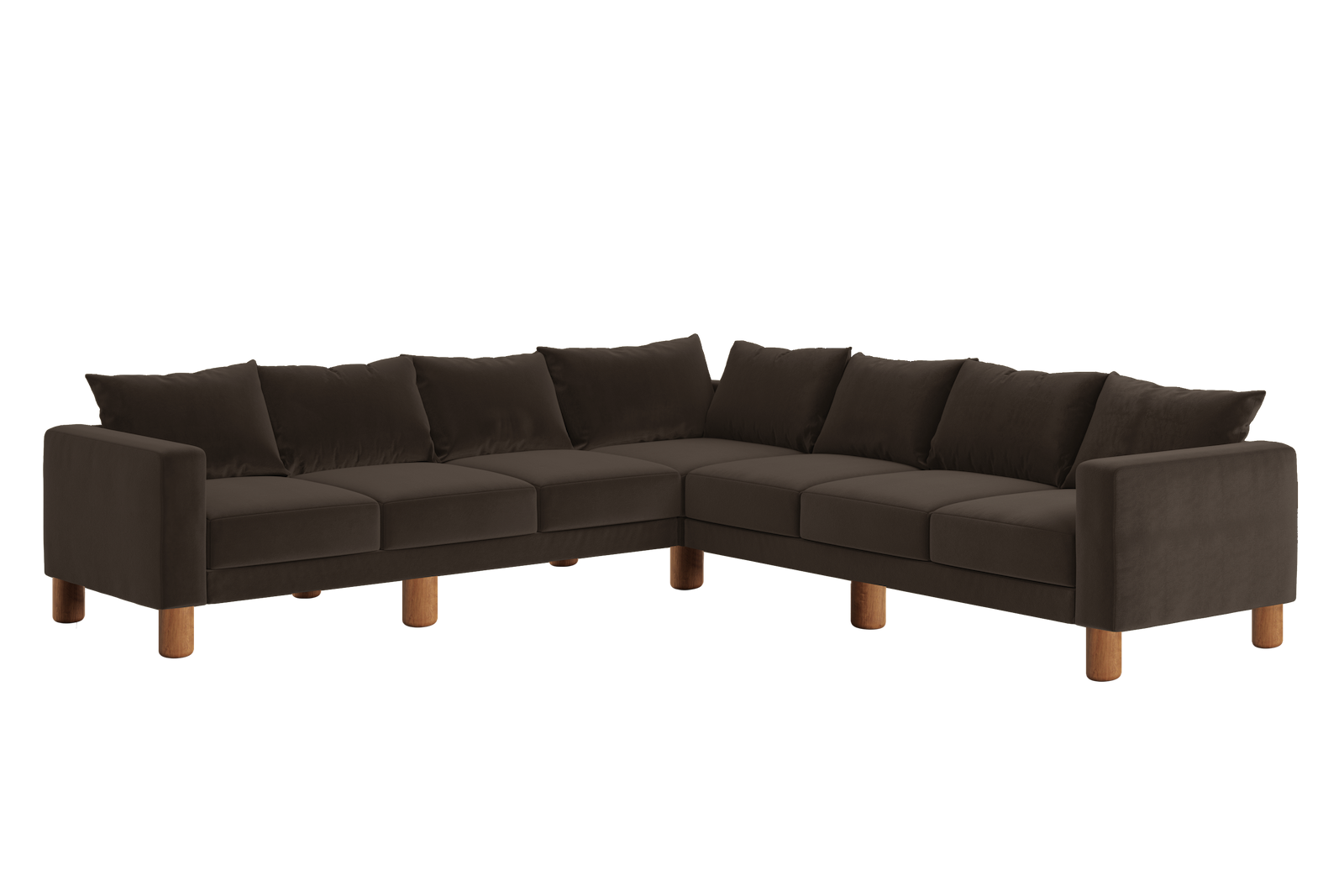 The Essential Corner Sectional (7 Seat) in Recycled Velvet