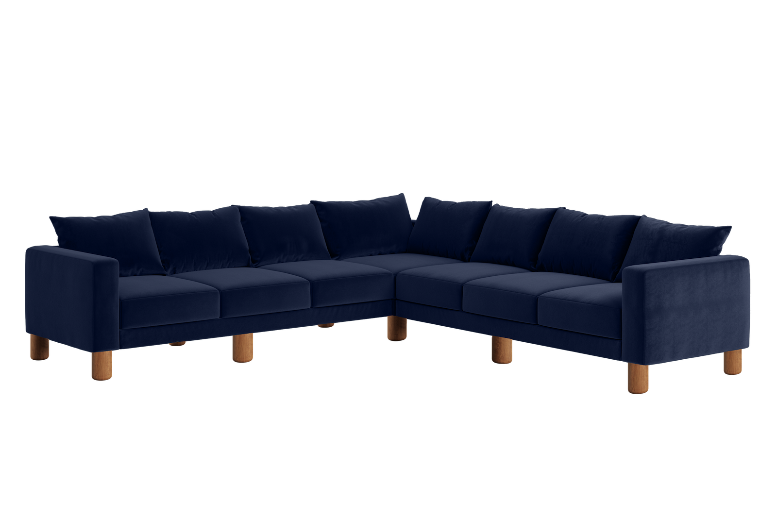 The Essential Corner Sectional (7 Seat) in Recycled Velvet
