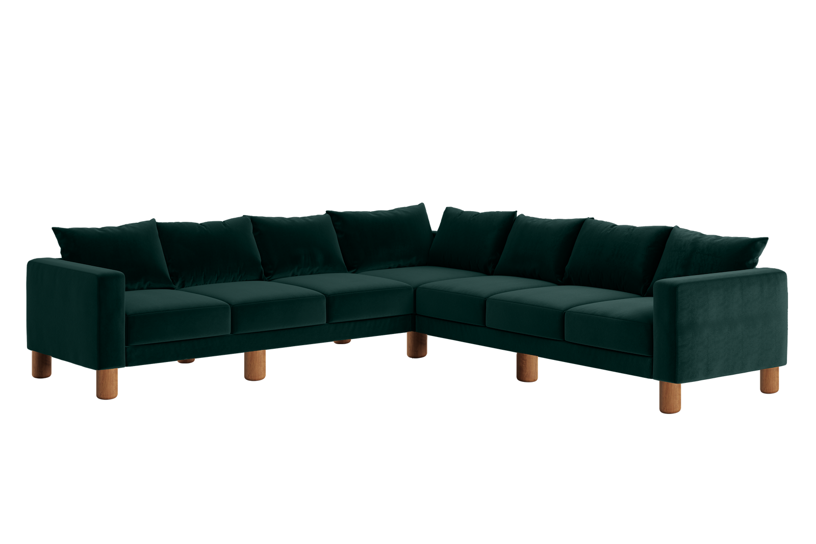 The Essential Corner Sectional (7 Seat) in Recycled Velvet
