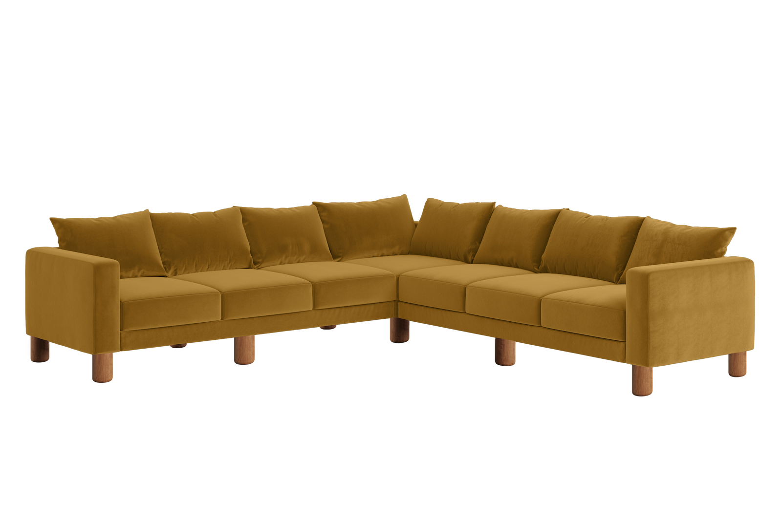 The Essential Corner Sectional (7 Seat) in Recycled Velvet