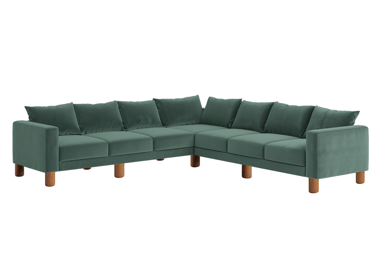 The Essential Corner Sectional (7 Seat) in Recycled Velvet