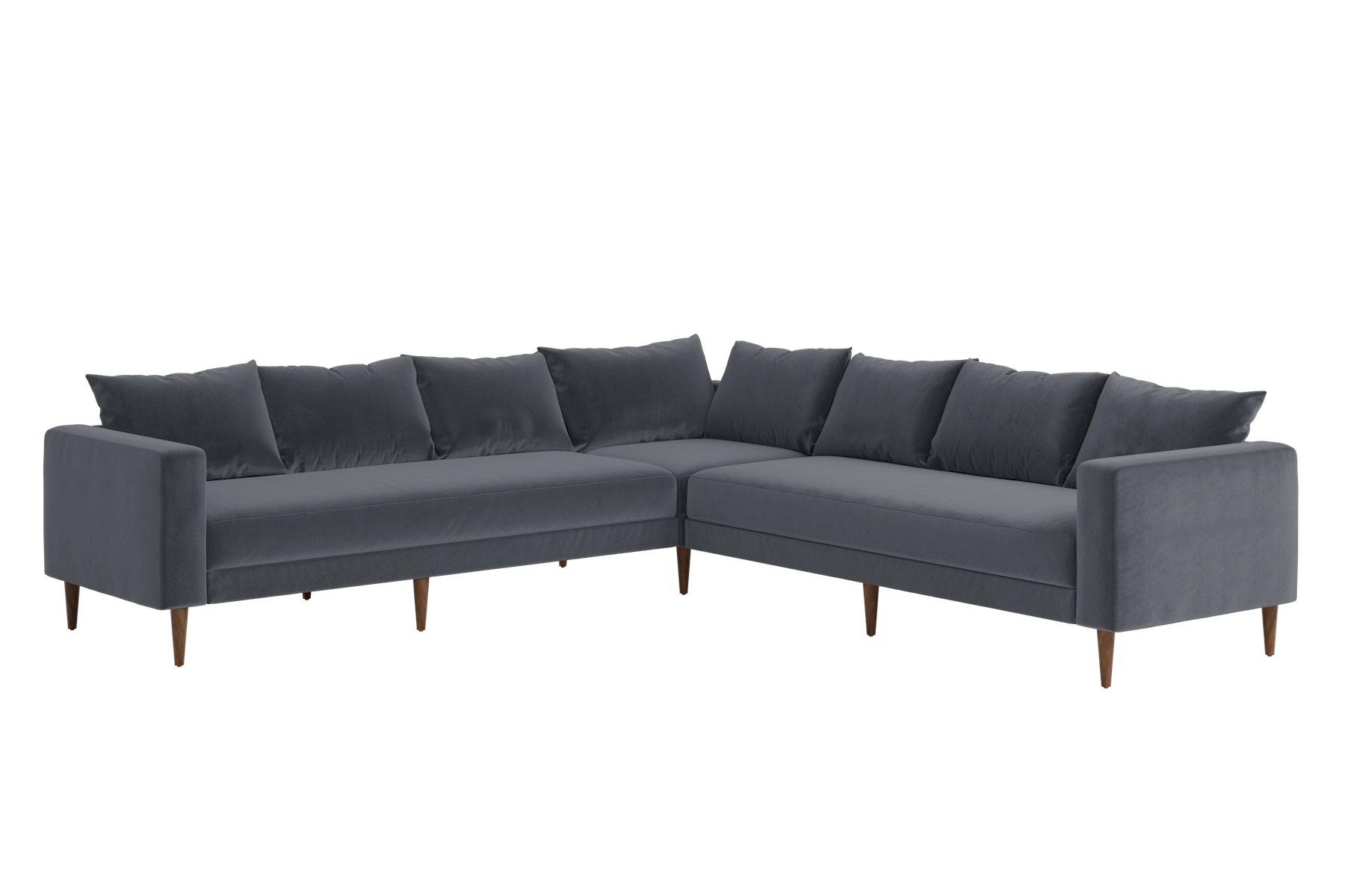 The Essential Corner Sectional (7 Seat) in Recycled Velvet