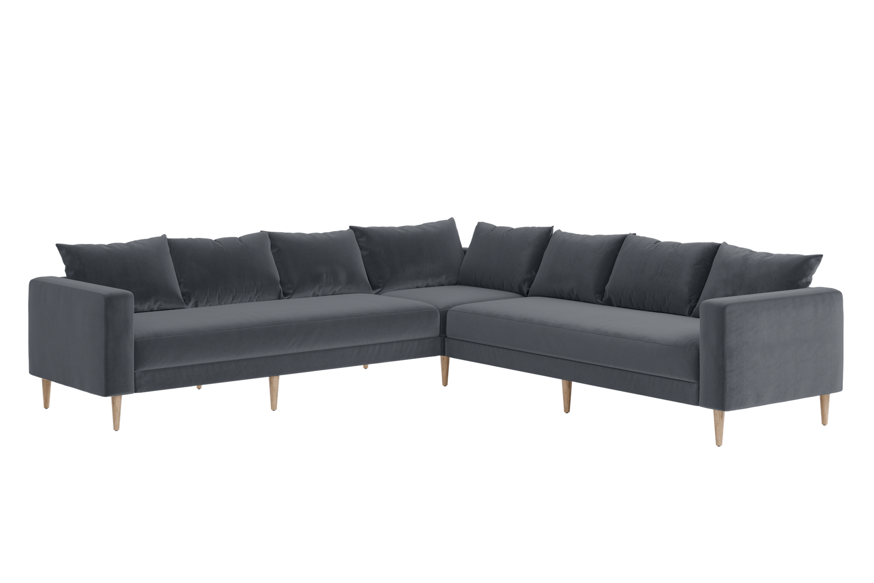 The Essential Corner Sectional (7 Seat) in Recycled Velvet