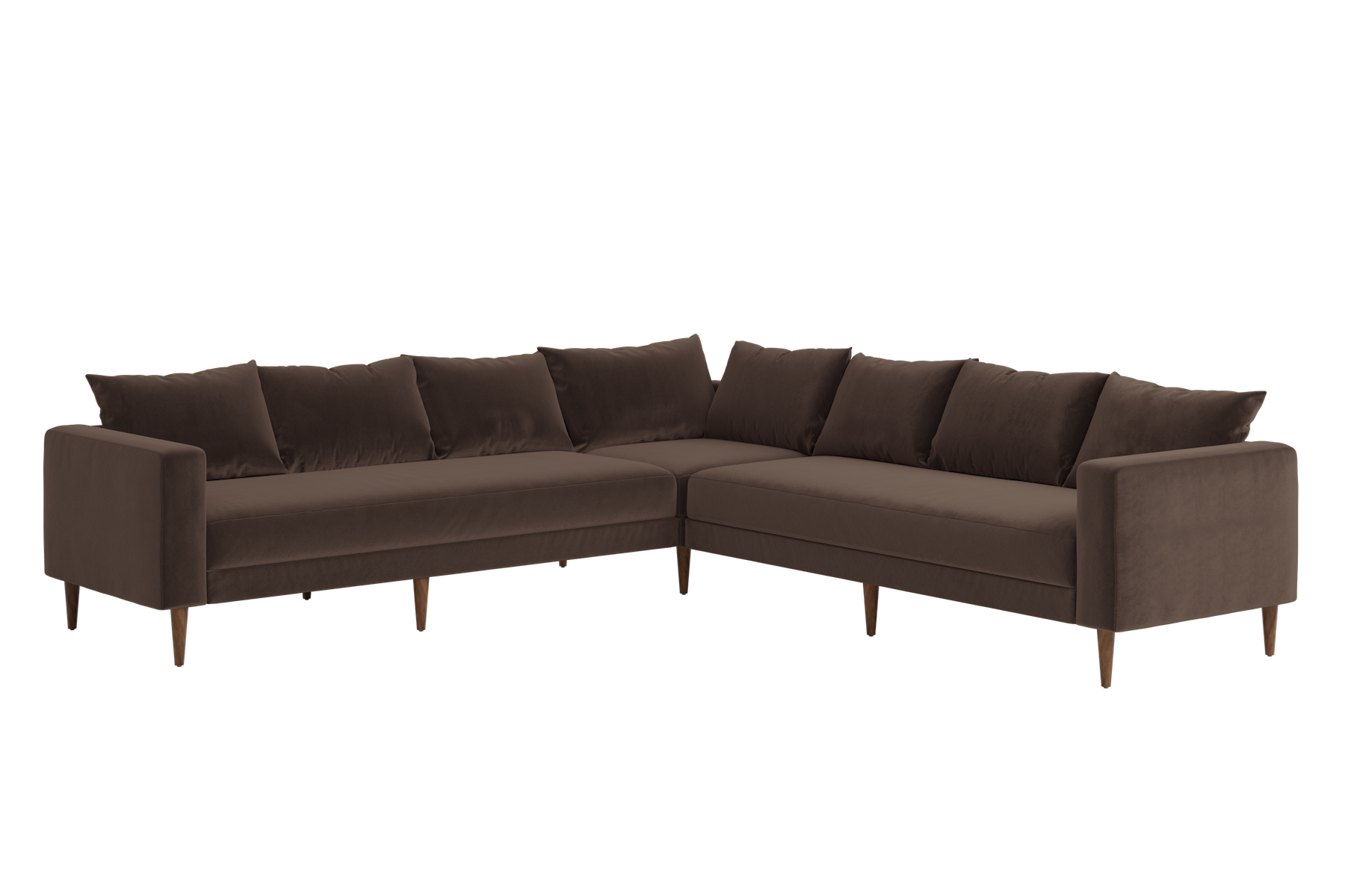 The Essential Corner Sectional (7 Seat) in Recycled Velvet