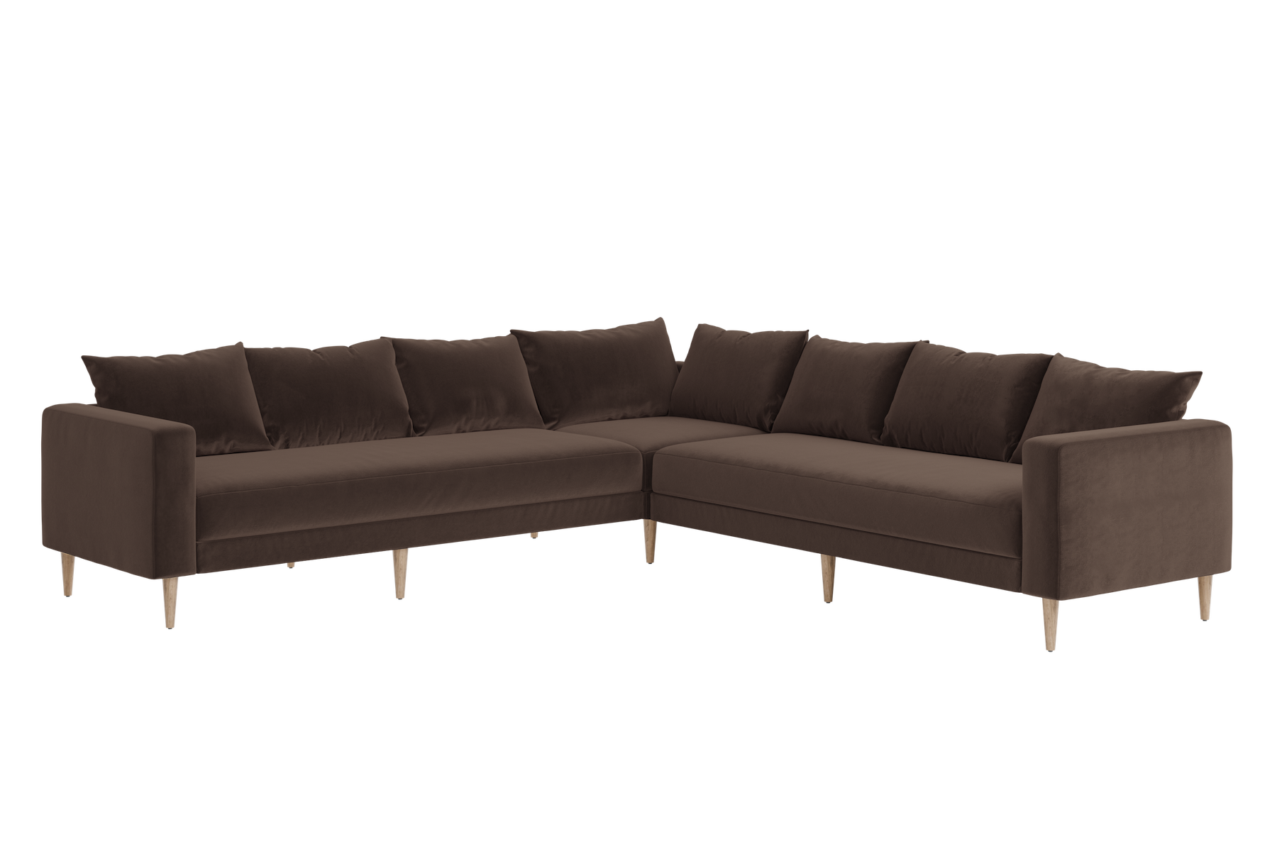 The Essential Corner Sectional (7 Seat) in Recycled Velvet